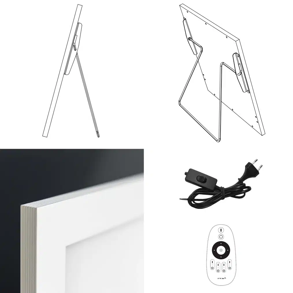 Lampe PLUTON  cadre, support et commande Lampe PLUTON cadre, support et commande