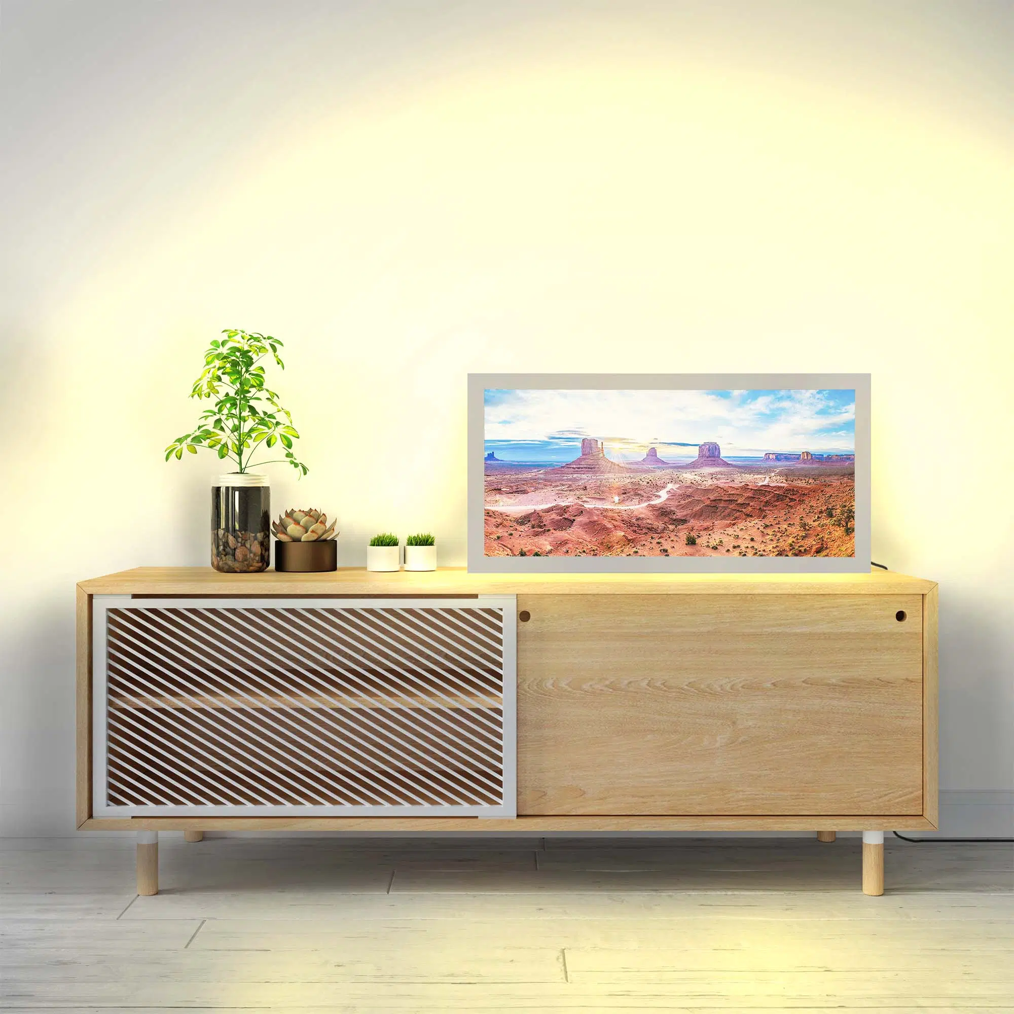 Lampe Monument valley allumée Lampe Monument valley allumée