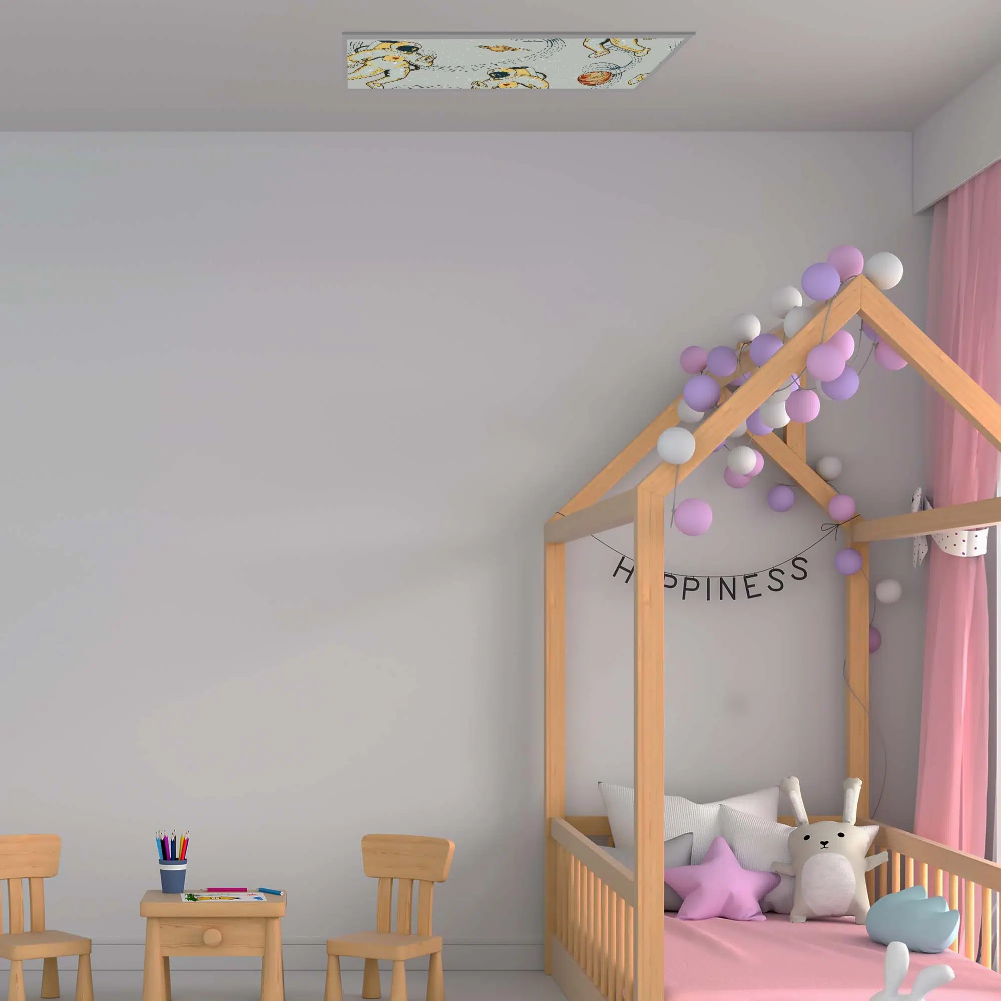 Plafonnier astronautes éteint Plafonnier astronautes éteint