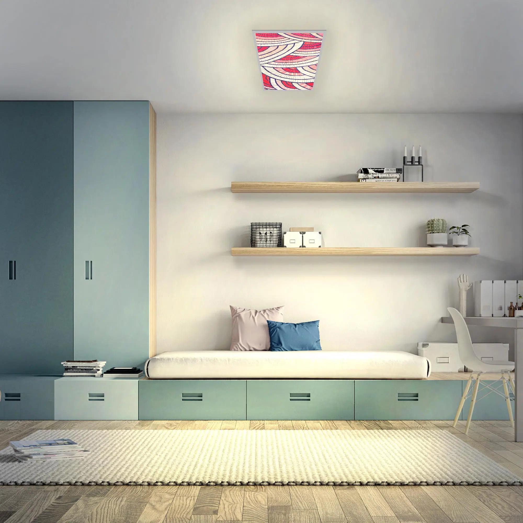 Plafonnier cercle allumé Plafonnier cercle allumé