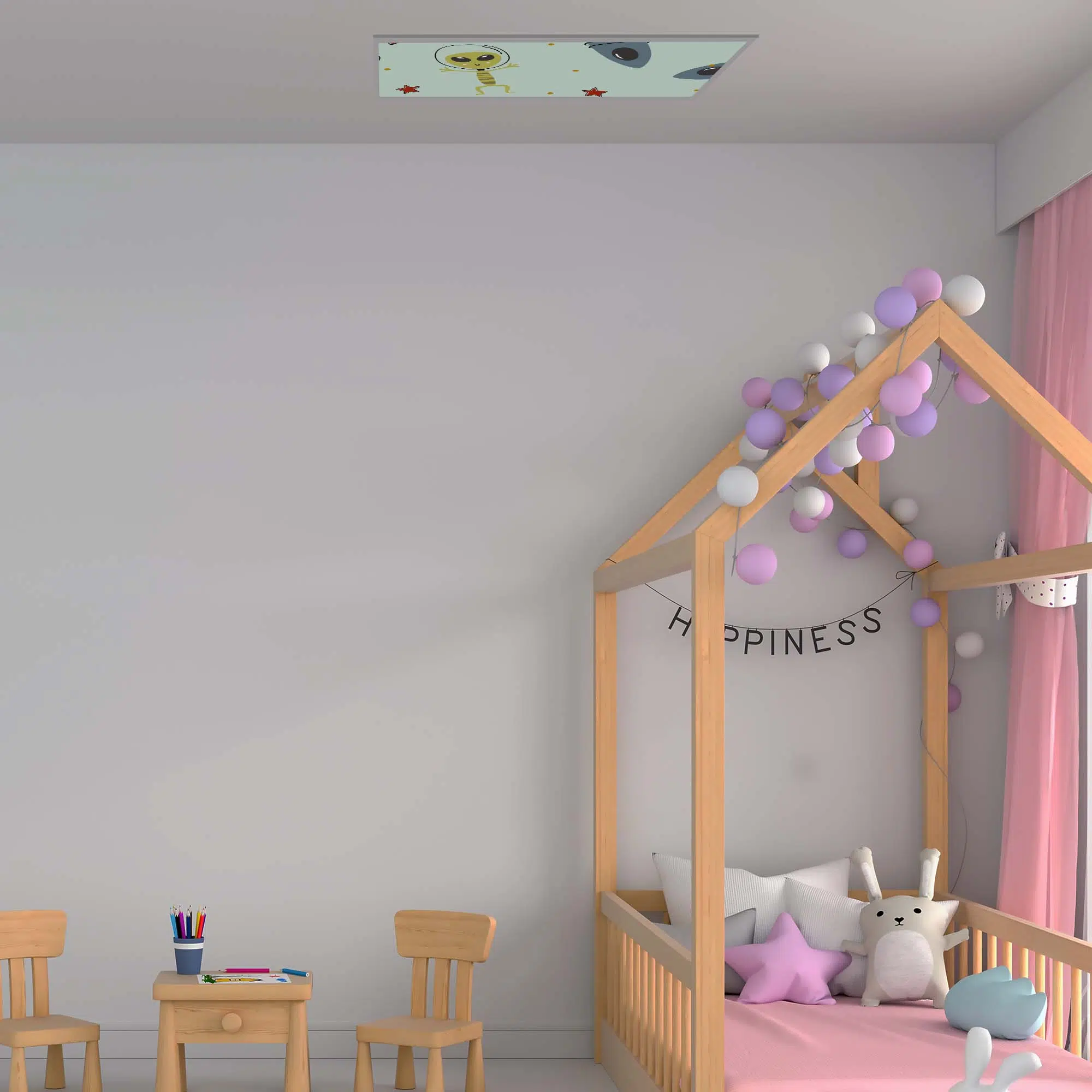 Plafonnier extraterrestre éteint Plafonnier extraterrestre éteint