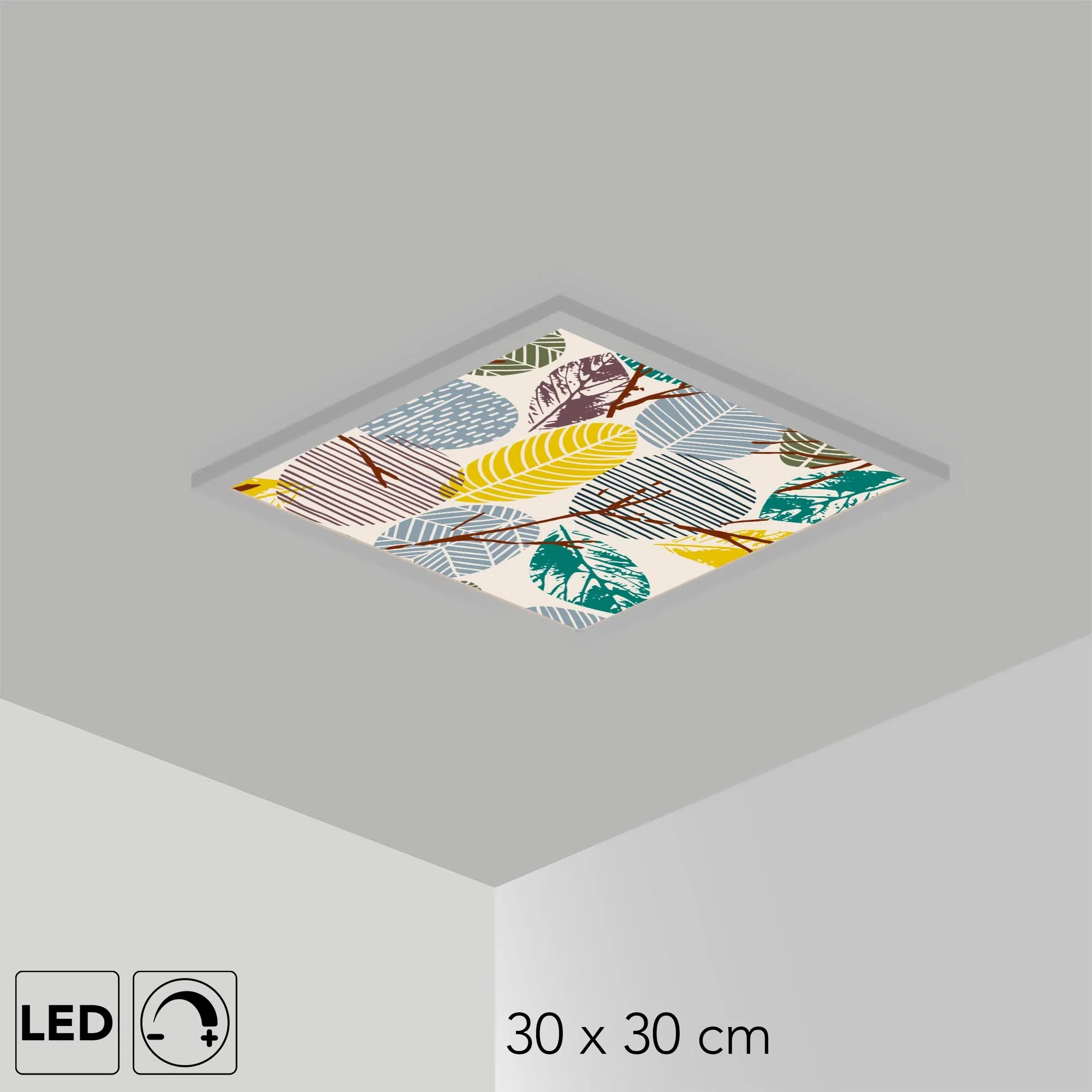 Plafonnier feuille empreinte Plafonnier feuilles empreinte