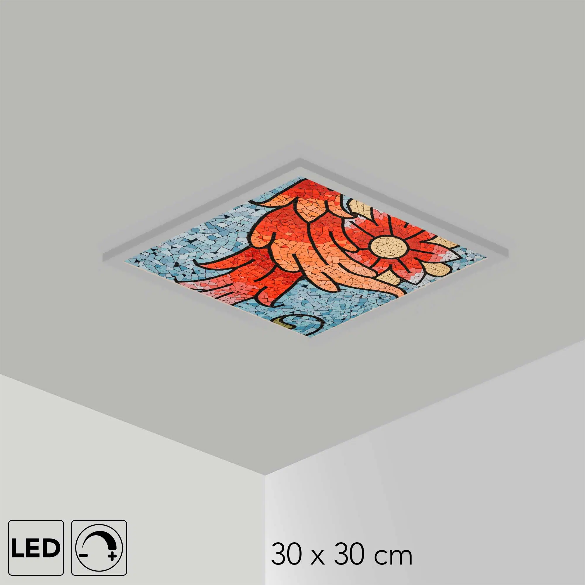 Plafonnier fleur rouge Plafonnier fleur rouge