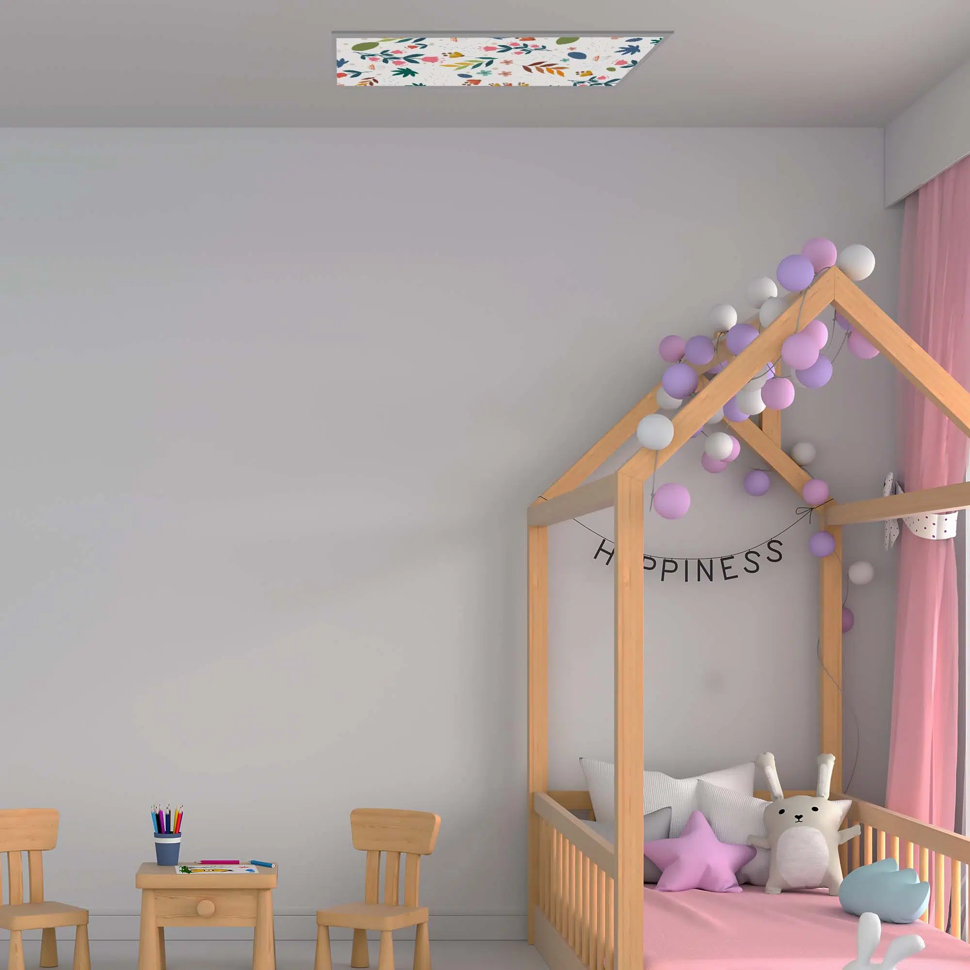 Plafonnier fleurs éteint Plafonnier fleurs éteint