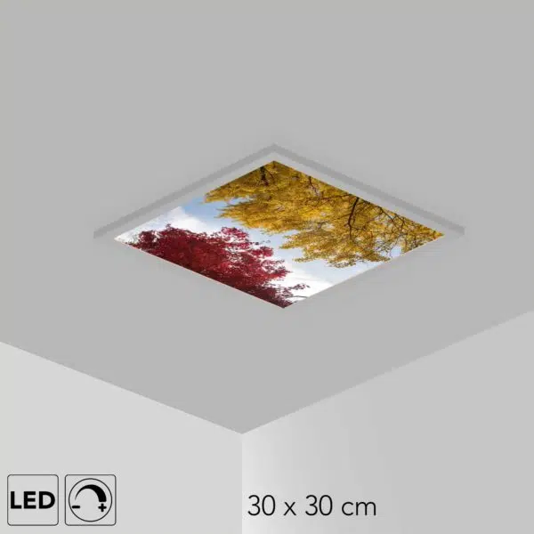 Plafonnier arbre jaune et rouge