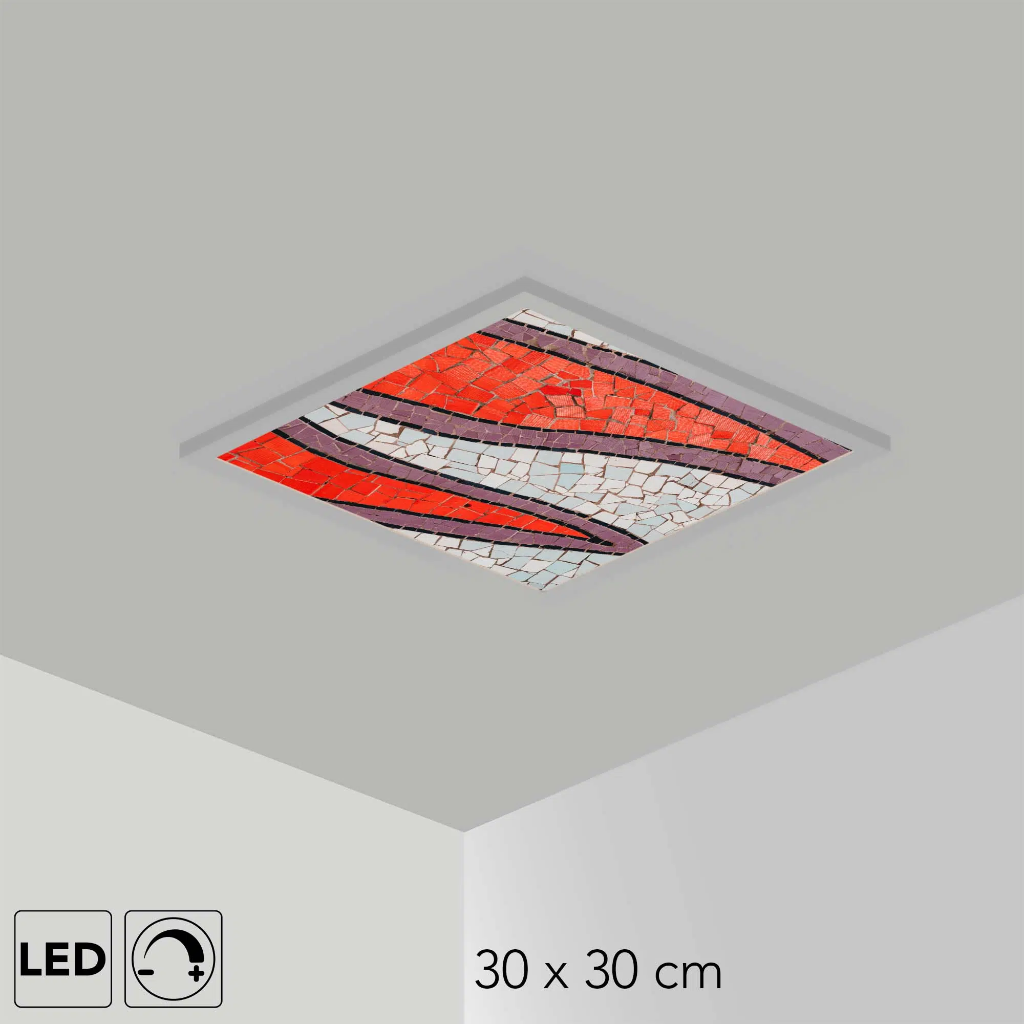 Plafonnier mosaique colorée Plafonnier mosaique colorée