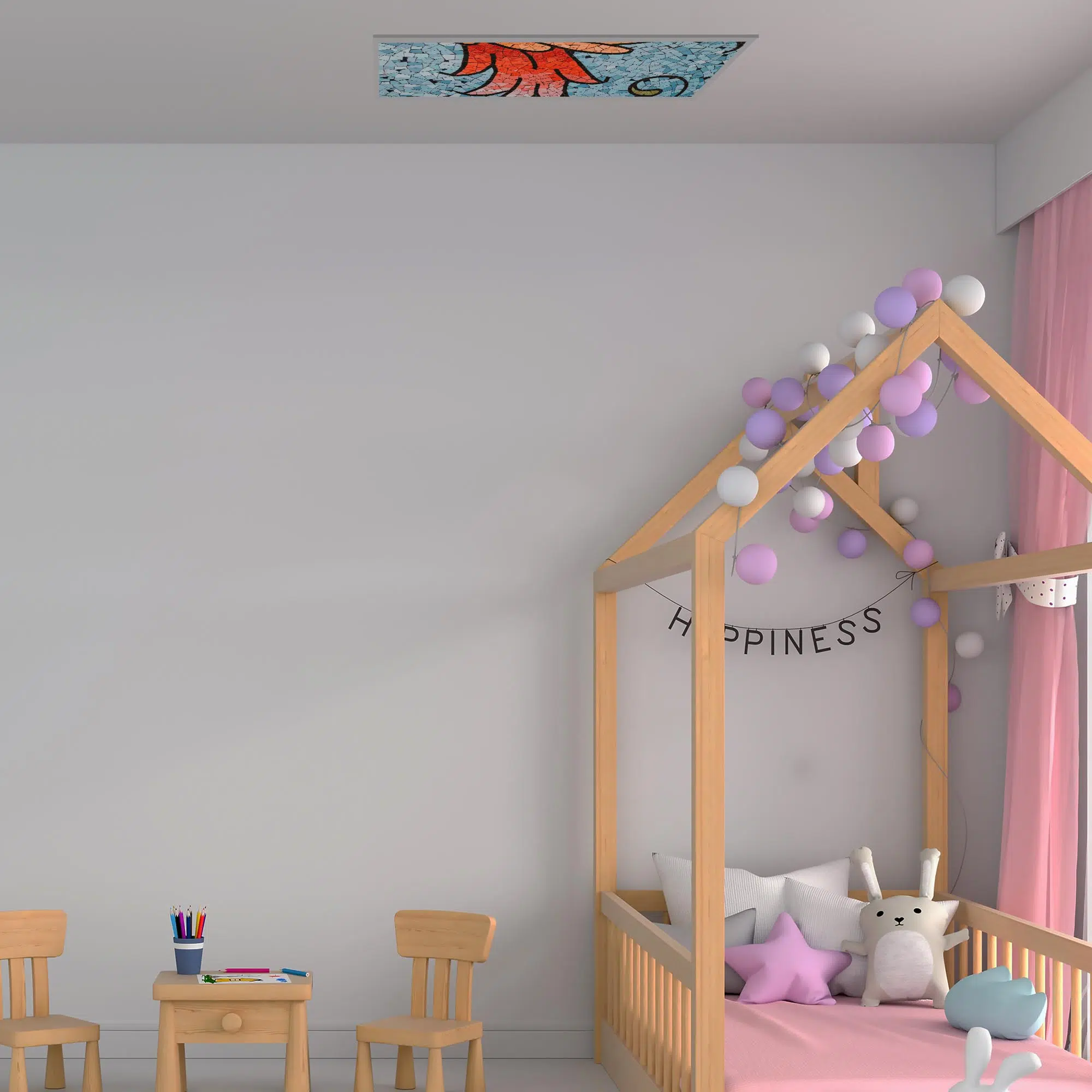 Plafonnier mosaique éteint Plafonnier mosaique éteint