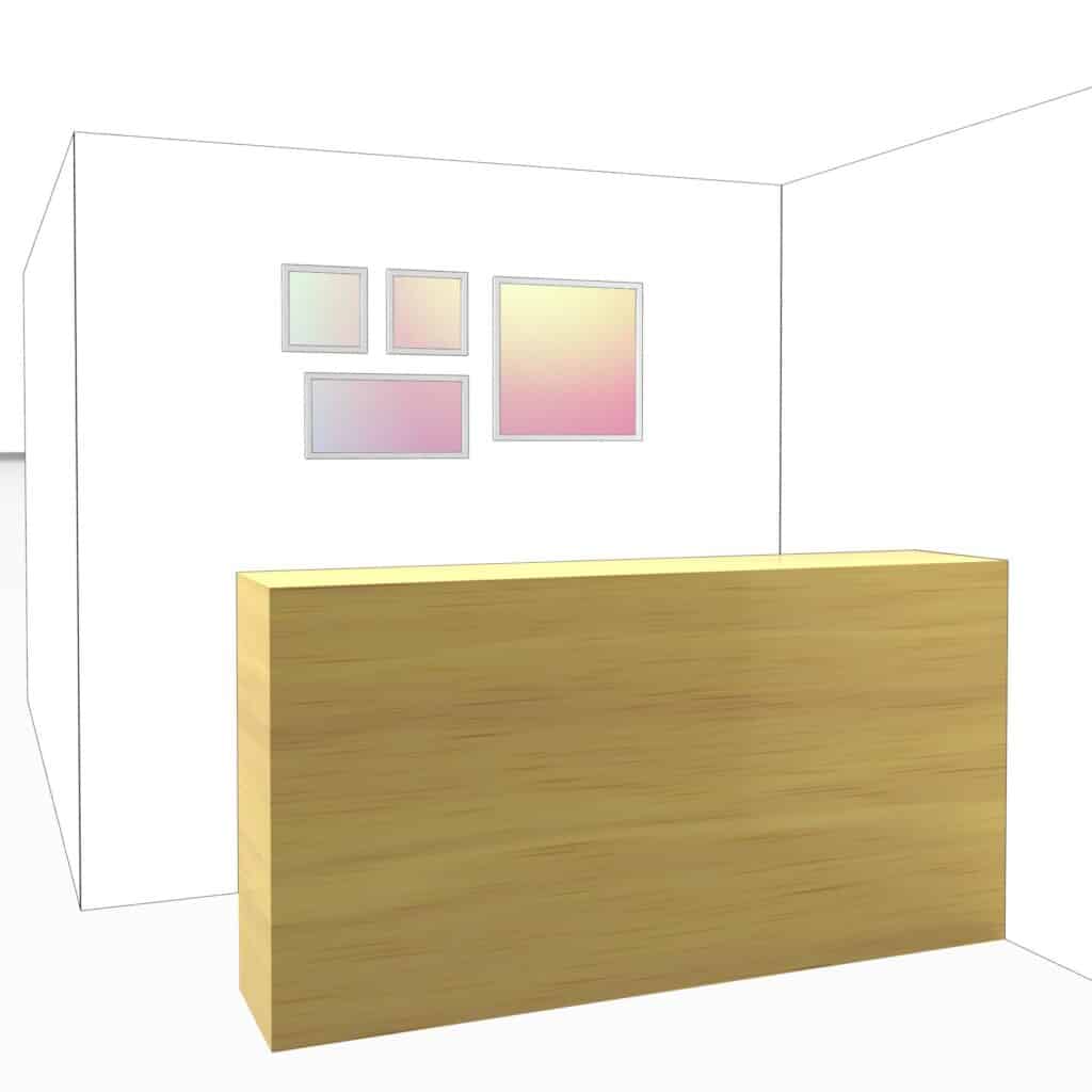Panneau LED décoratif simulation 3D