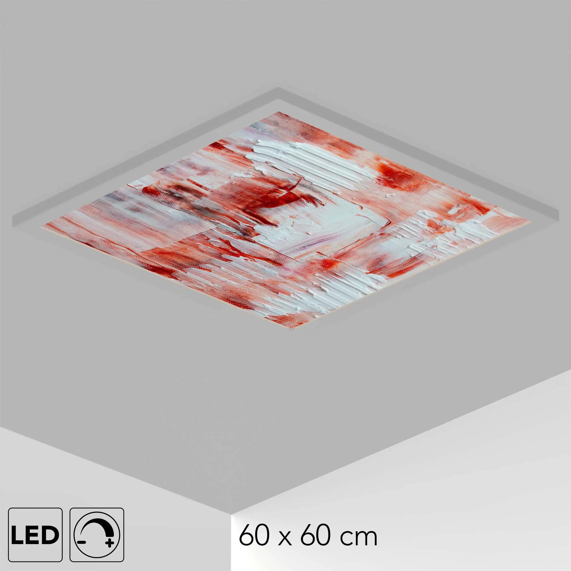 Plafonnier peinture abstraite