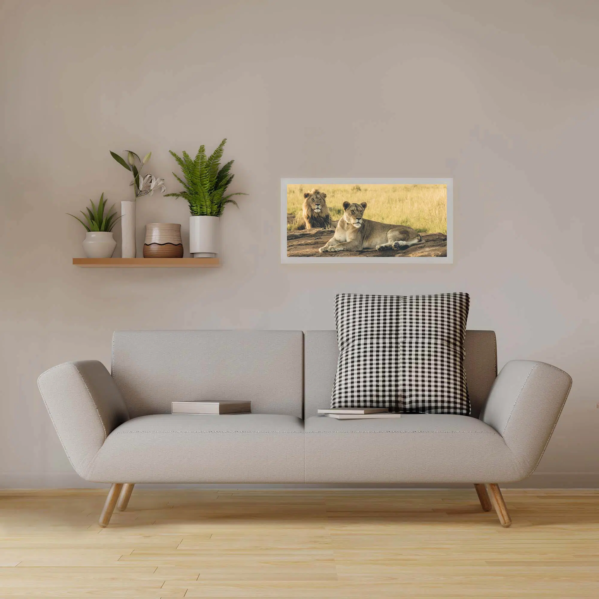 Applique murale lions éteinte