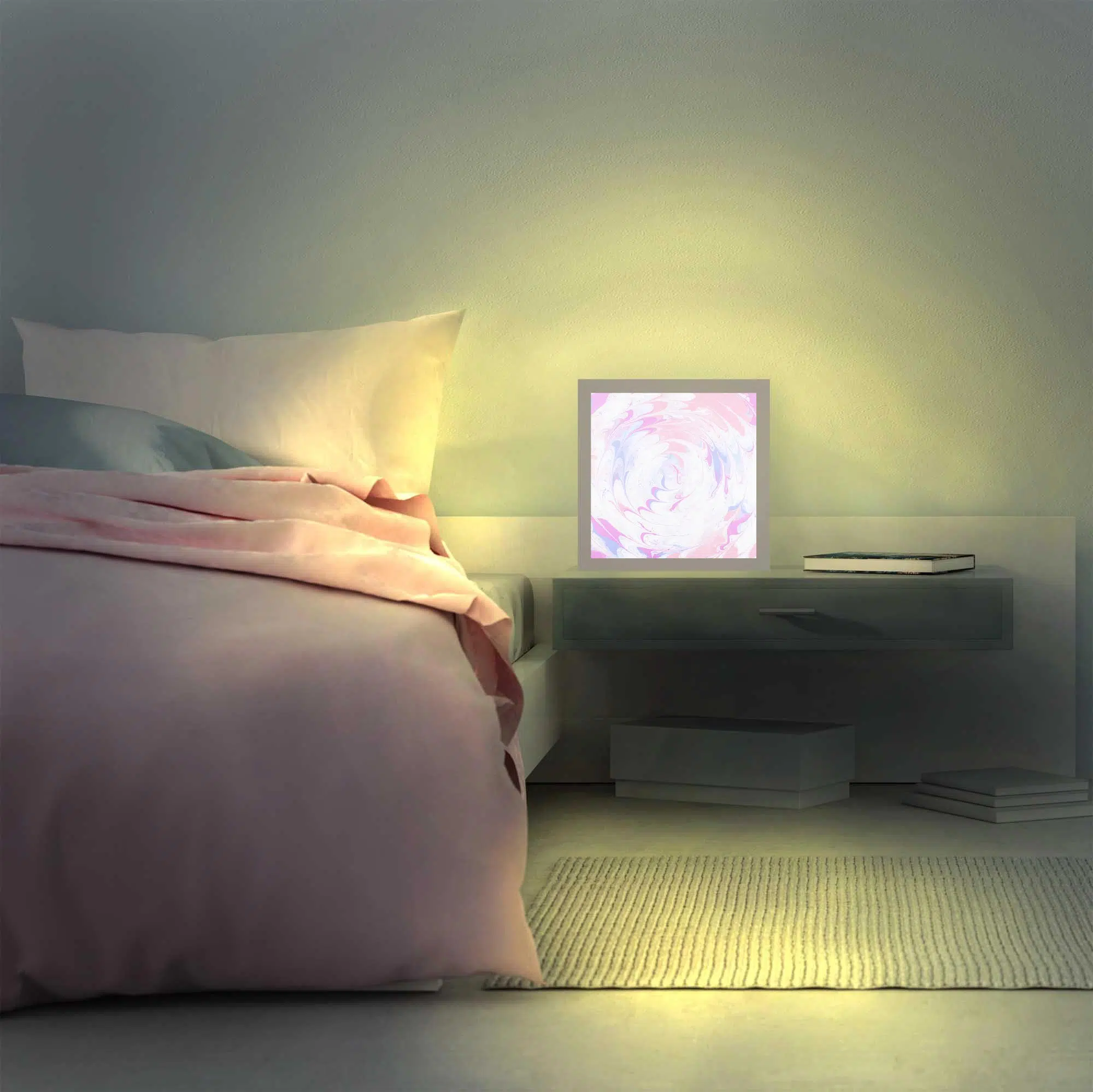 Lampe  vortex allumée Lampe vortex allumée