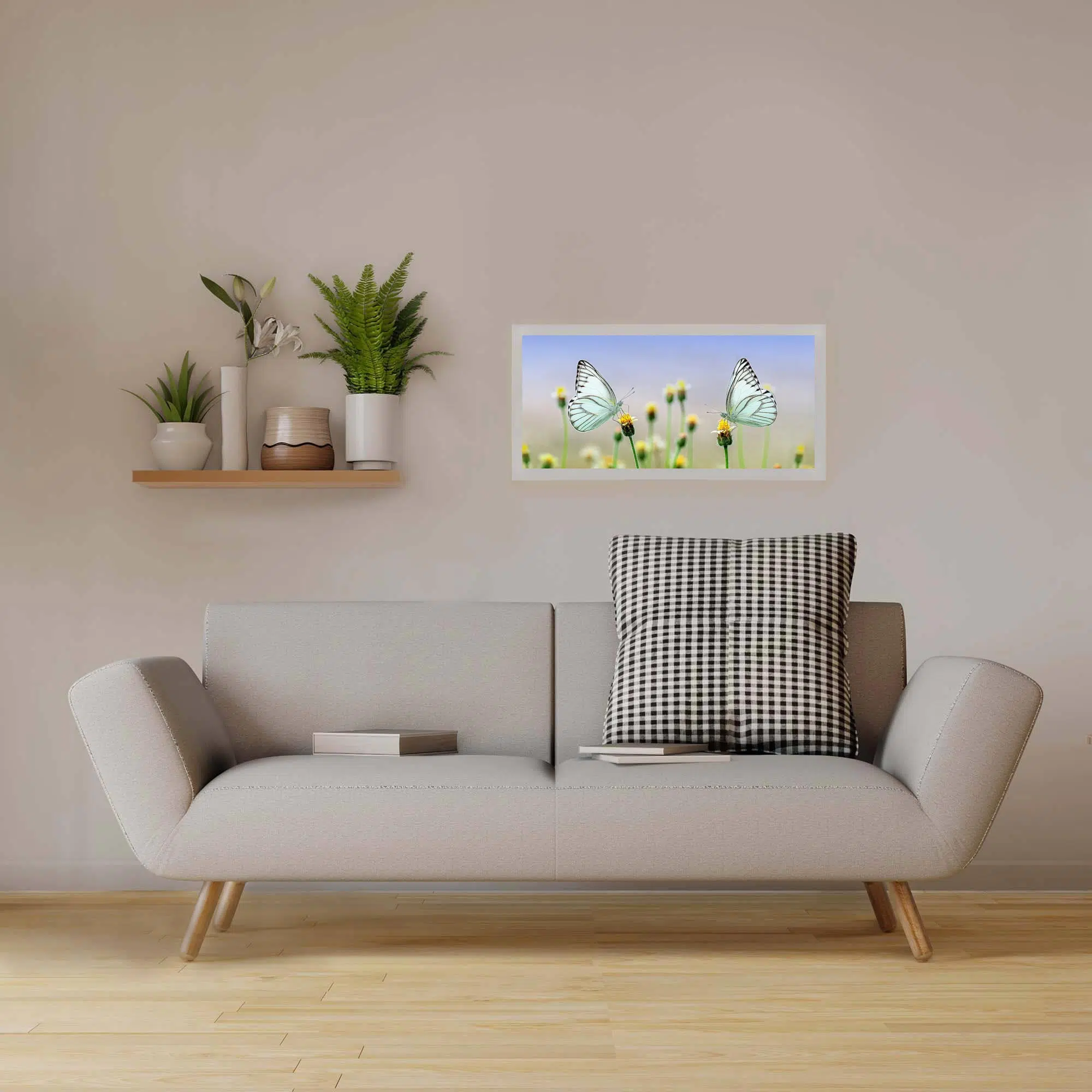 Applique murale papillons éteinte