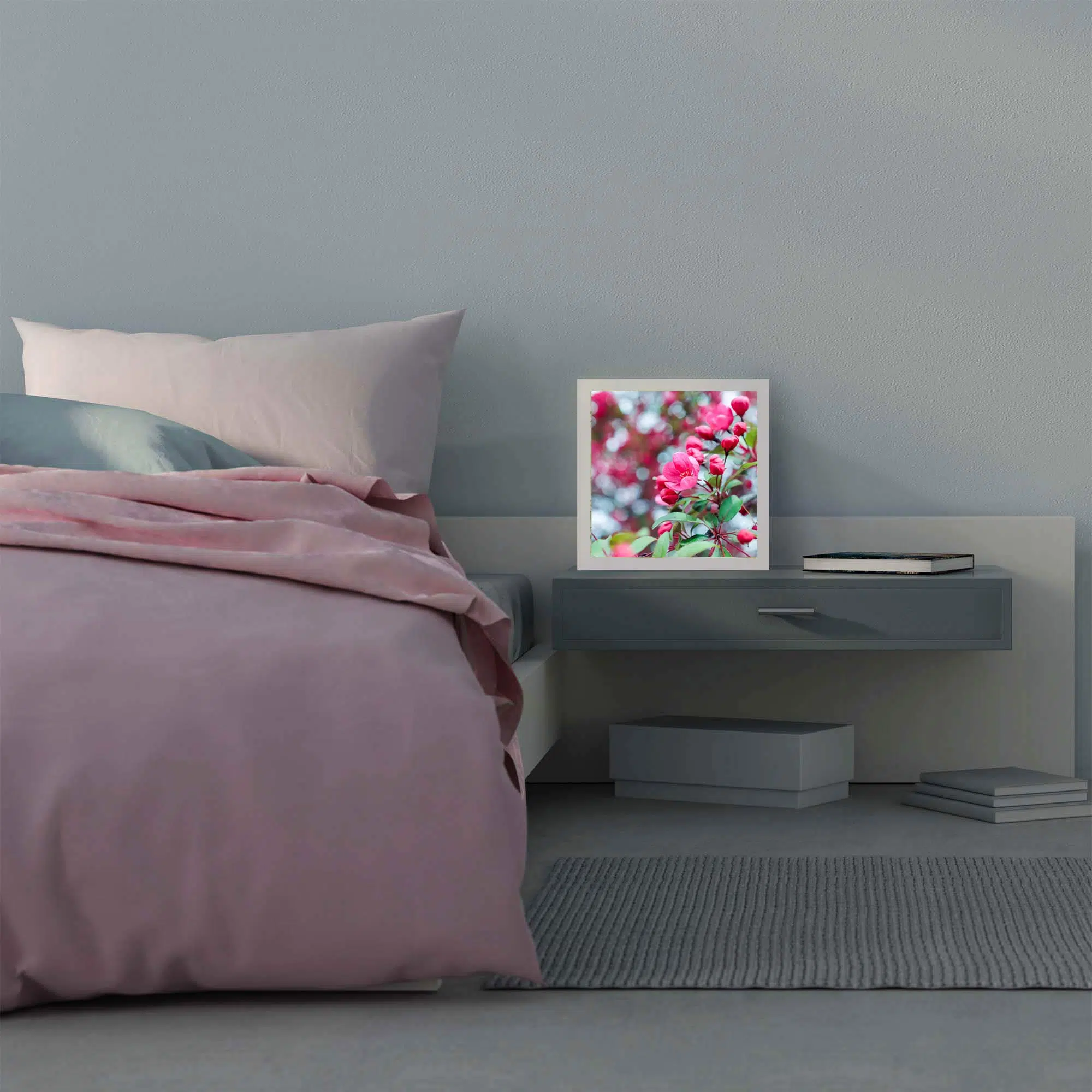 Lampe fleur de pêcher éteinte Lampe fleur de pêcher éteinte