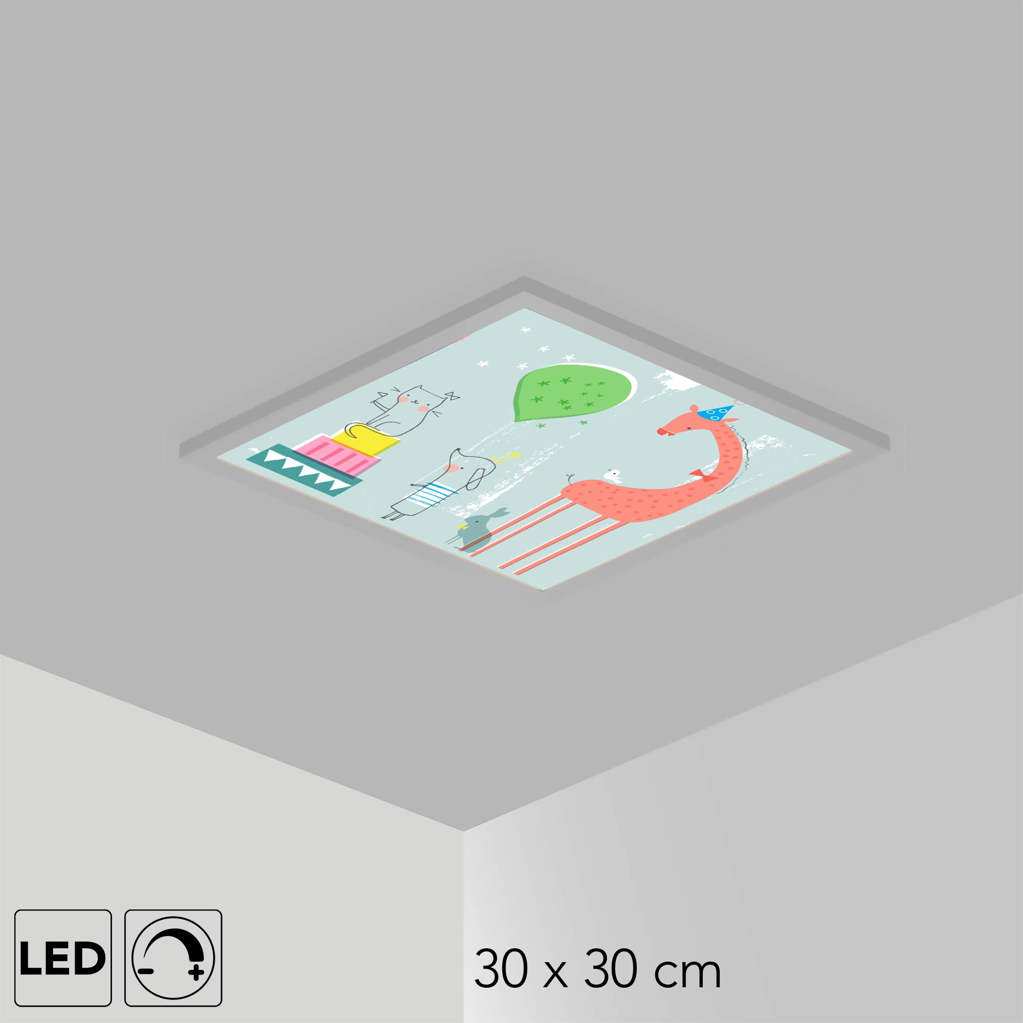 Lot de 3 plafonniers LED avec ampoule, spots de plafond à angle