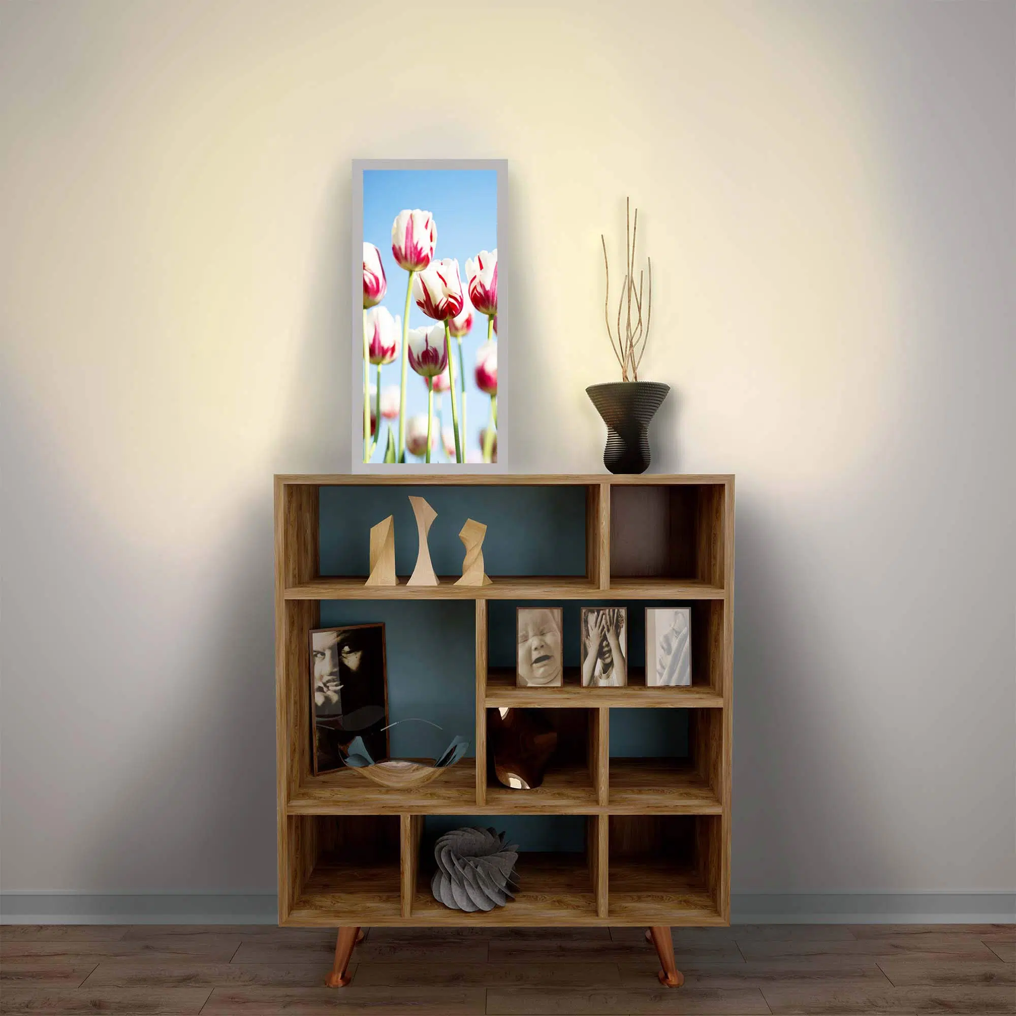 Lampe tulipes allumée Lampe tulipes allumée