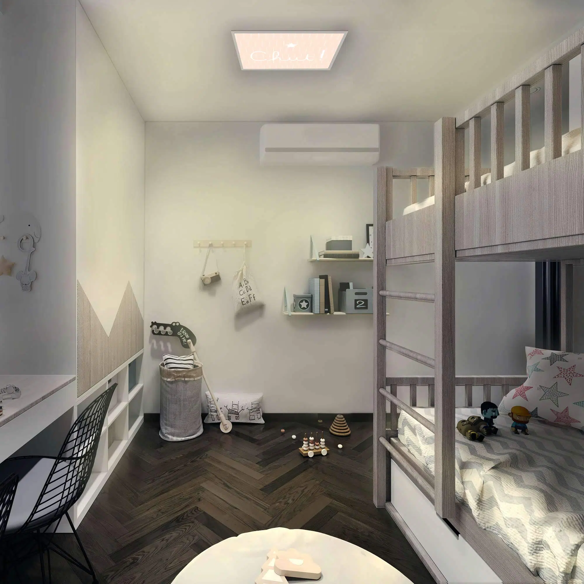 Plafonnier chut allumé