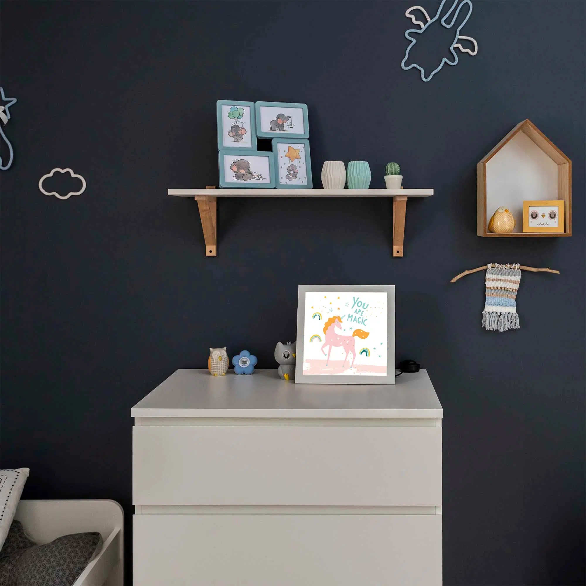 Lampe licorne éteinte Lampe licorne éteinte