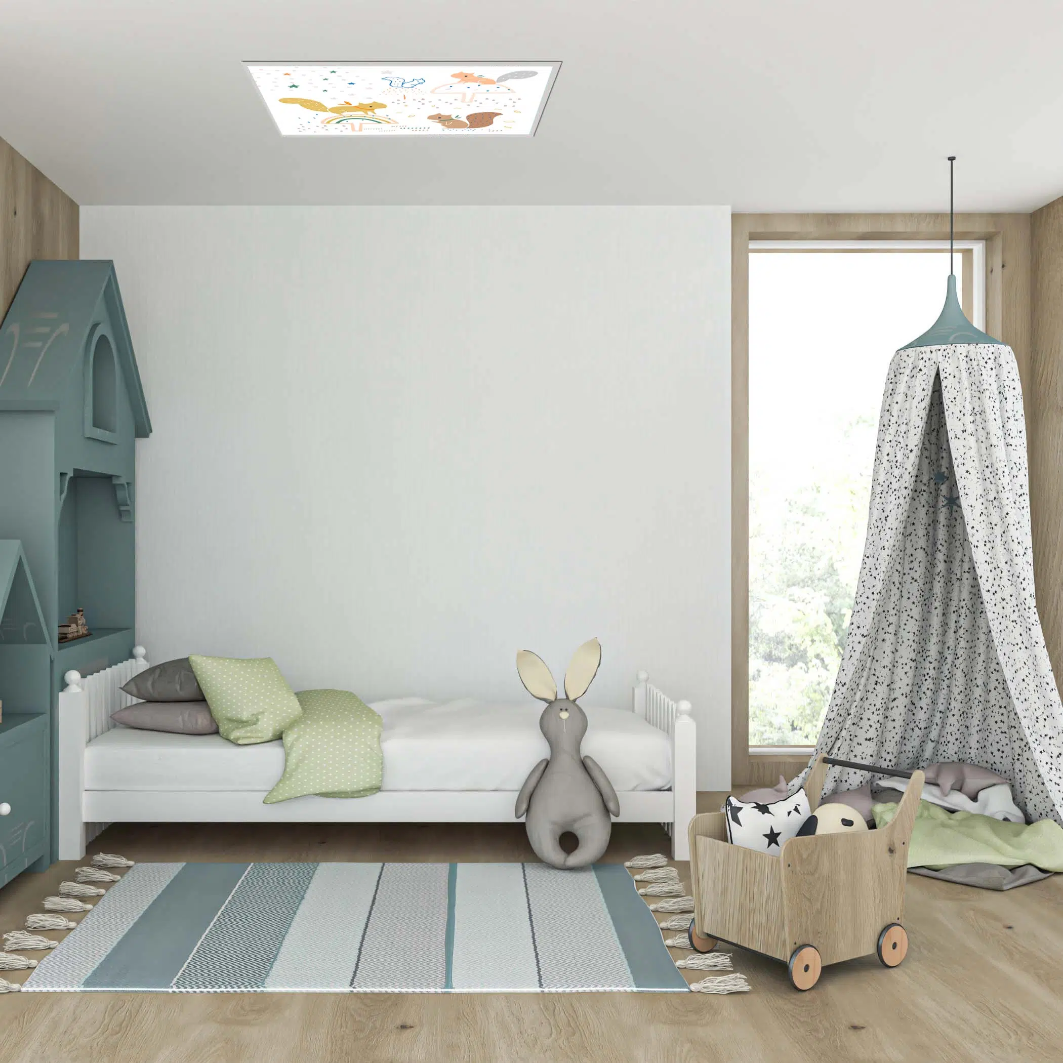 Plafonnier écureuils éteint Plafonnier écureuils éteint