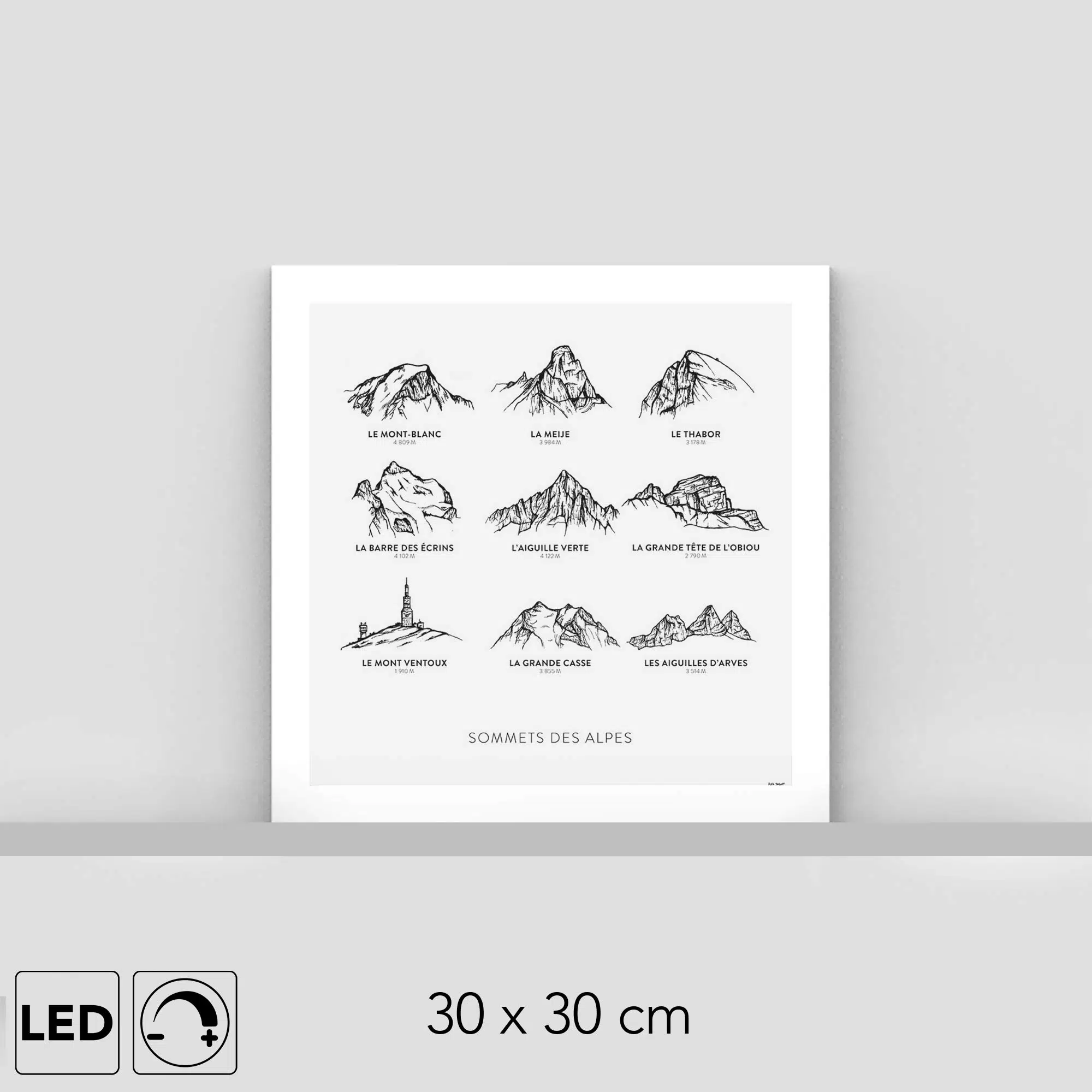 Lampe sommets Alpes Lampe sommets Alpes
