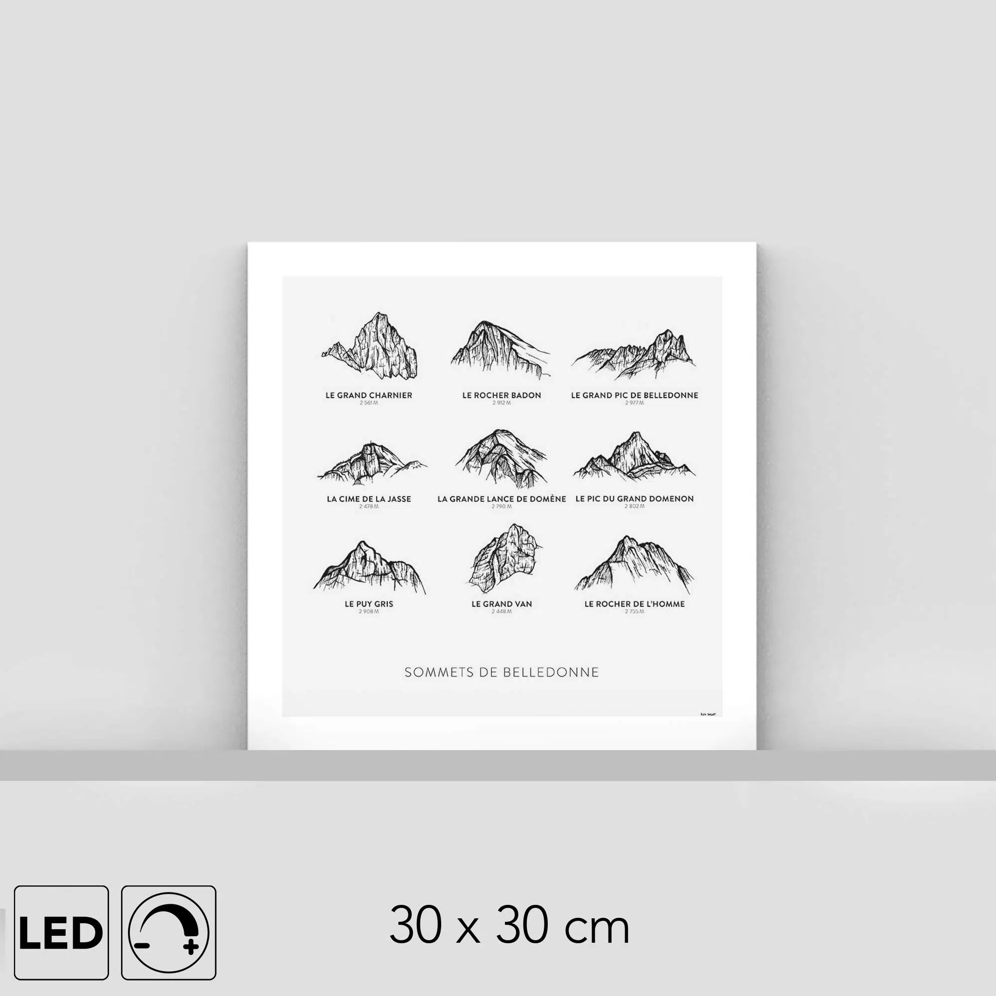 Lampe sommets Belledone Lampe sommets Belledone