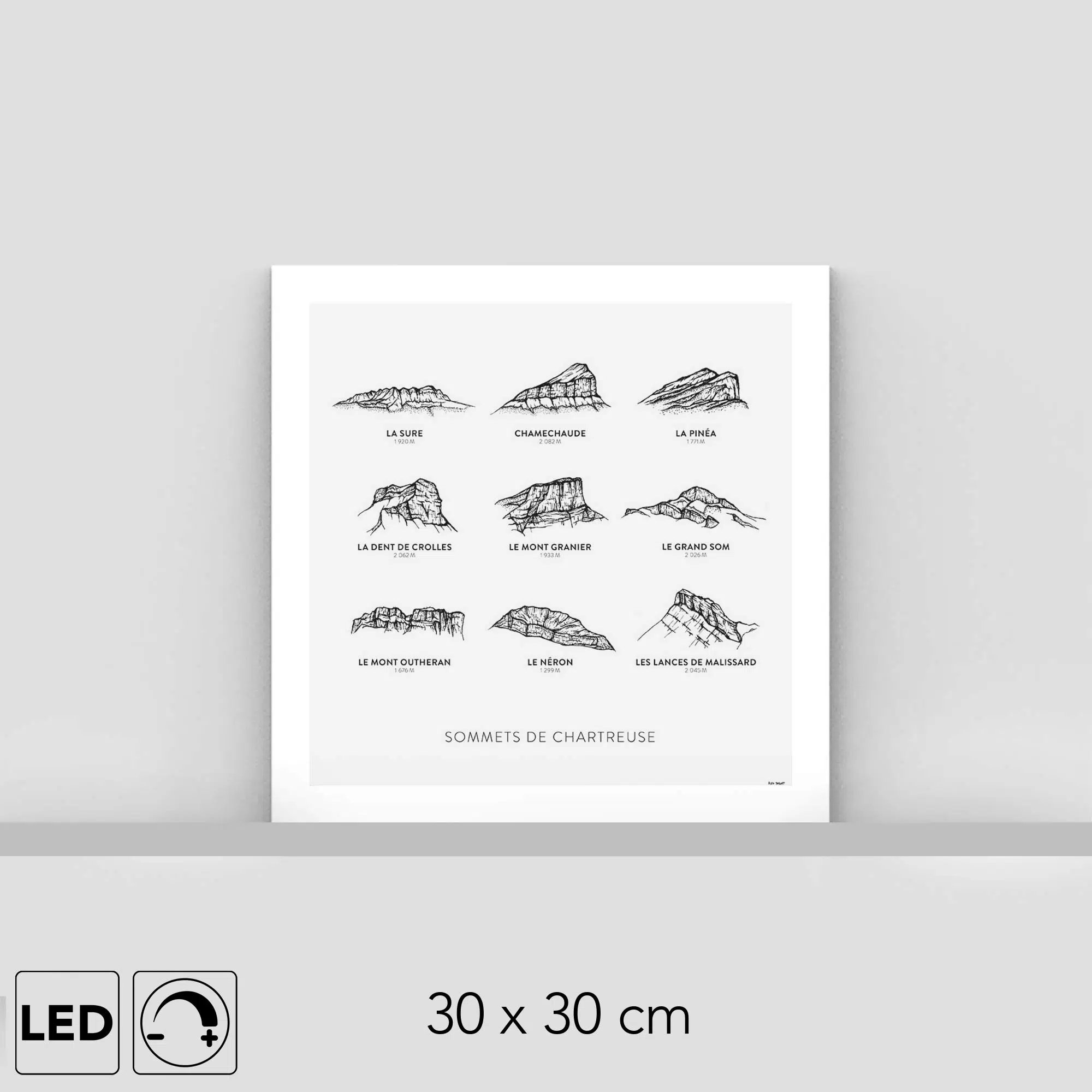 Lampe sommets Chartreuse Lampe sommets Chartreuse
