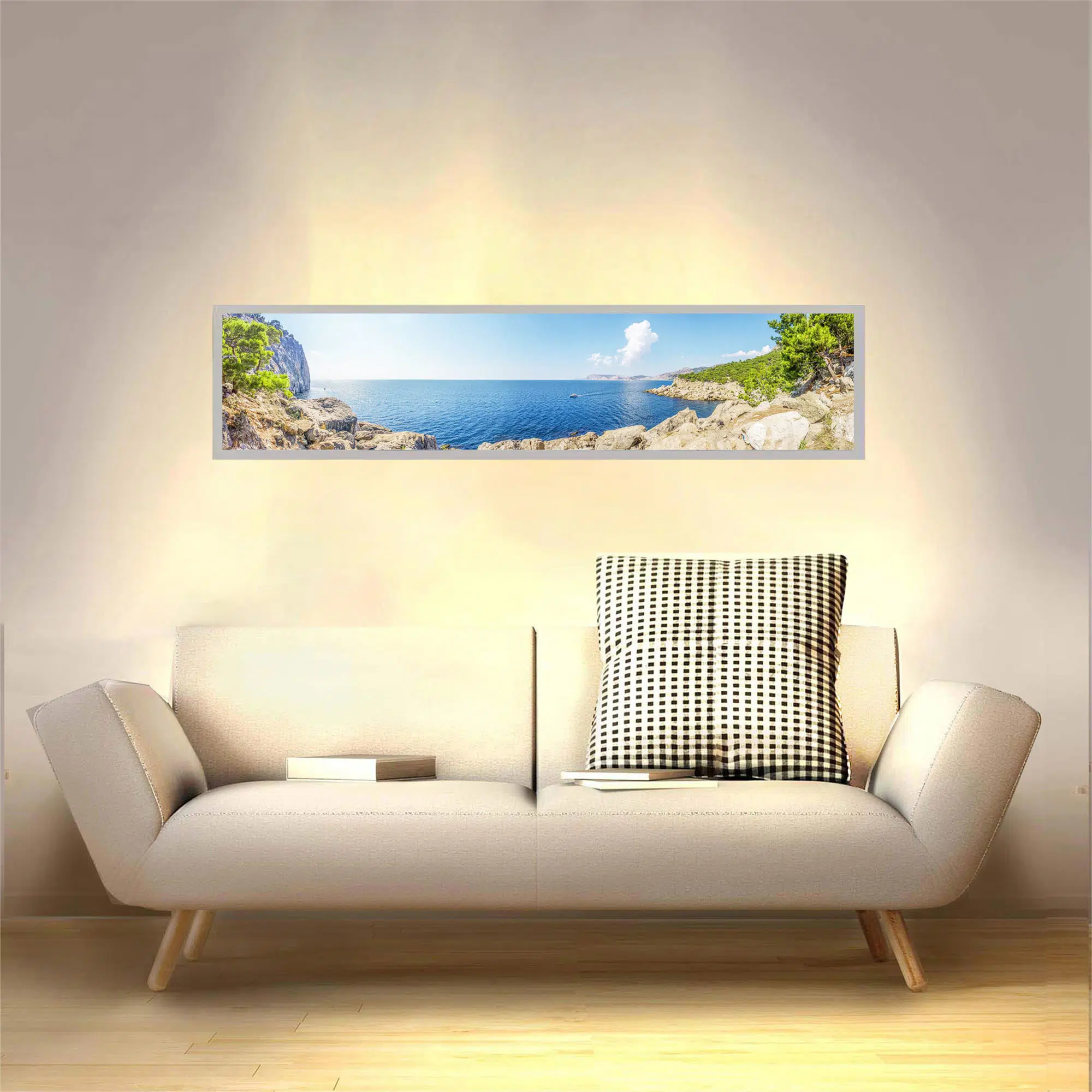 Applique murale panoramique personnalisée allumée Applique murale panoramique personnalisée allumée