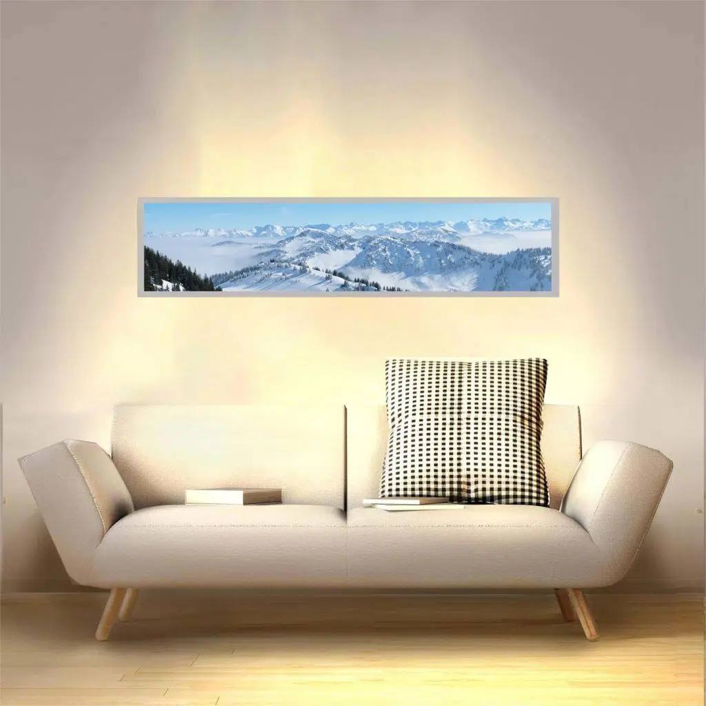 Applique murale chaine de montagnes allumée