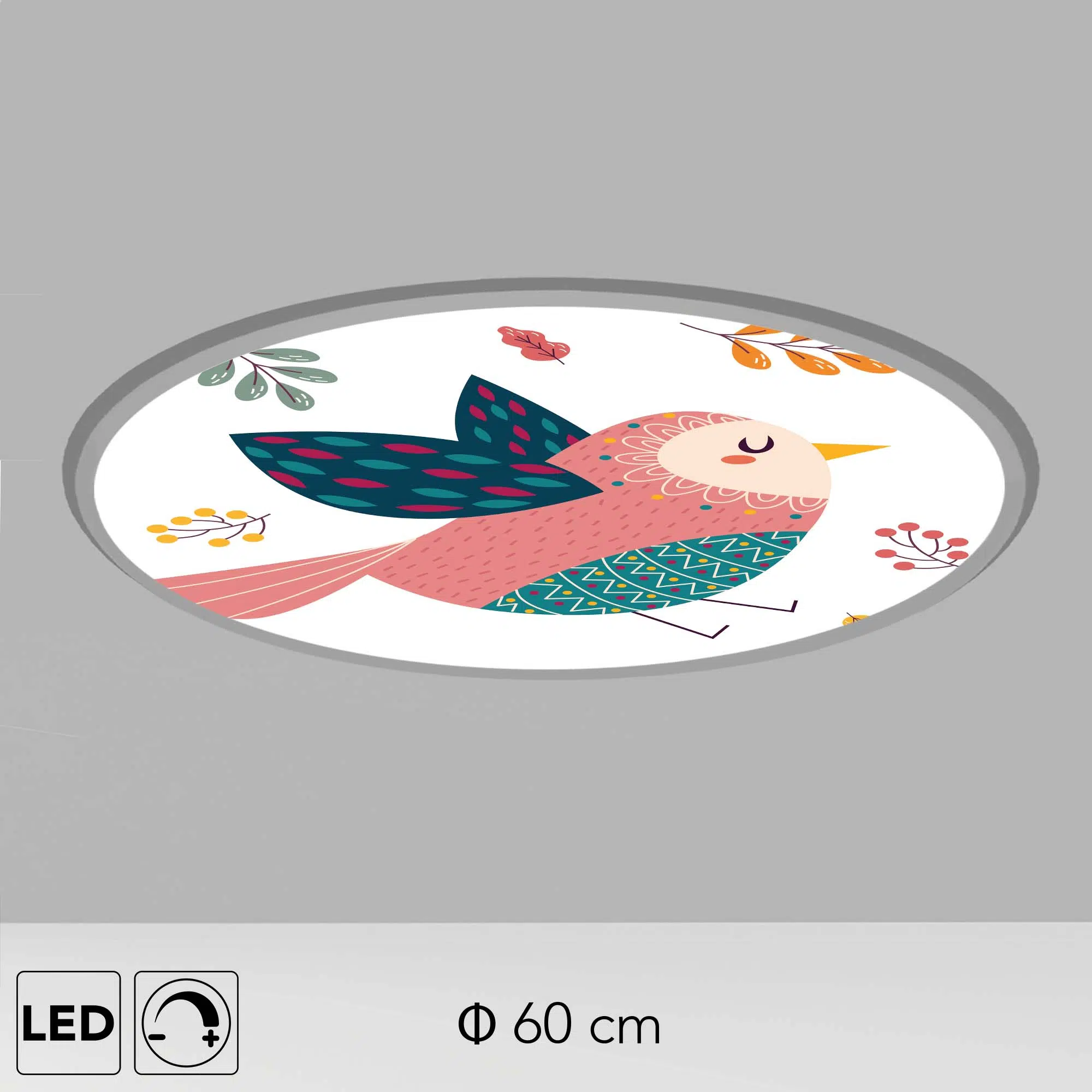 Plafonnier oiseau rond