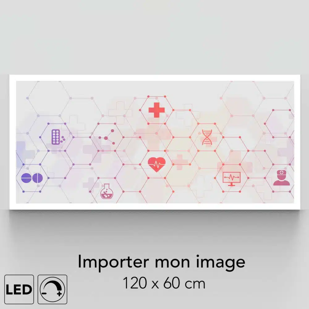 Panneau LED personnalisable 120x60