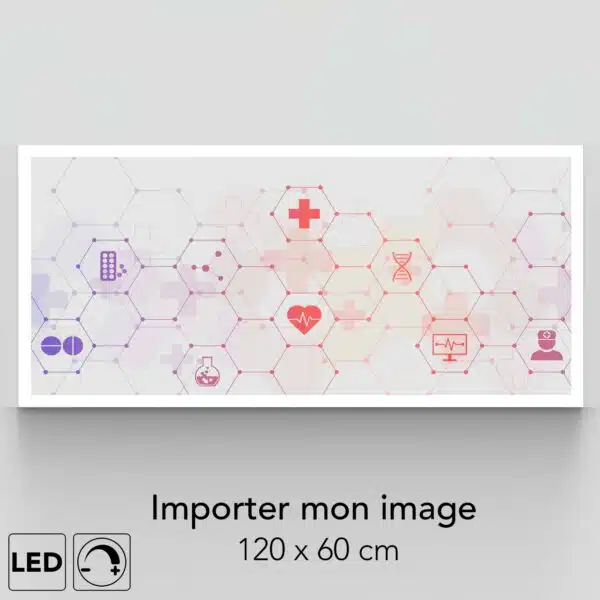 Panneau LED personnalisable 120x60
