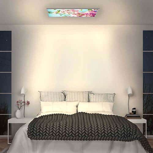 Luminaire chambre fleurs