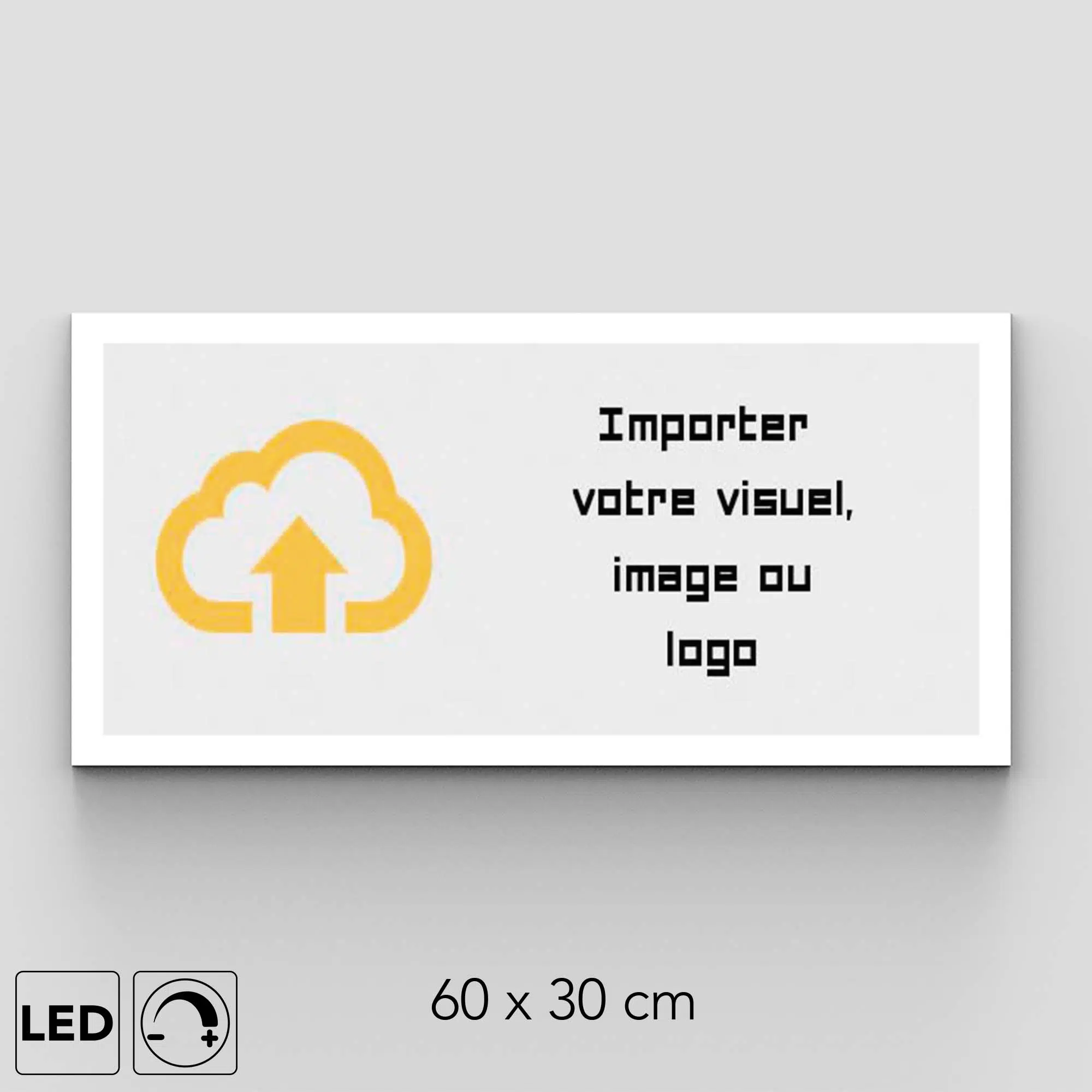 Tableau LED personnalisable 60x30 visuel
