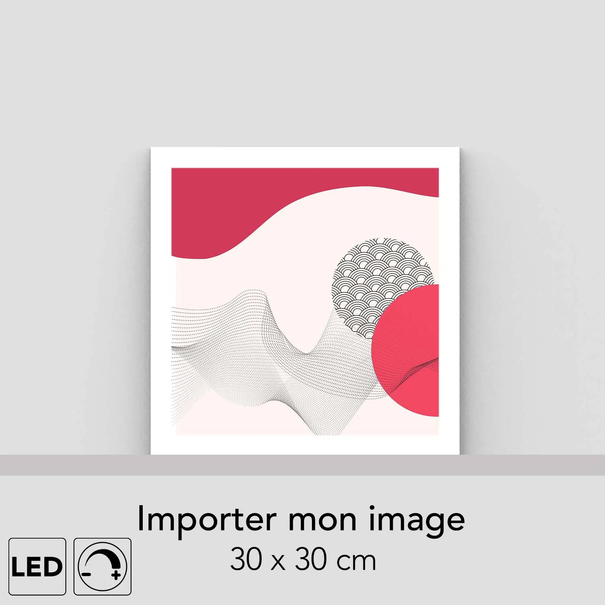 Cadre LED personnalisable 30x30