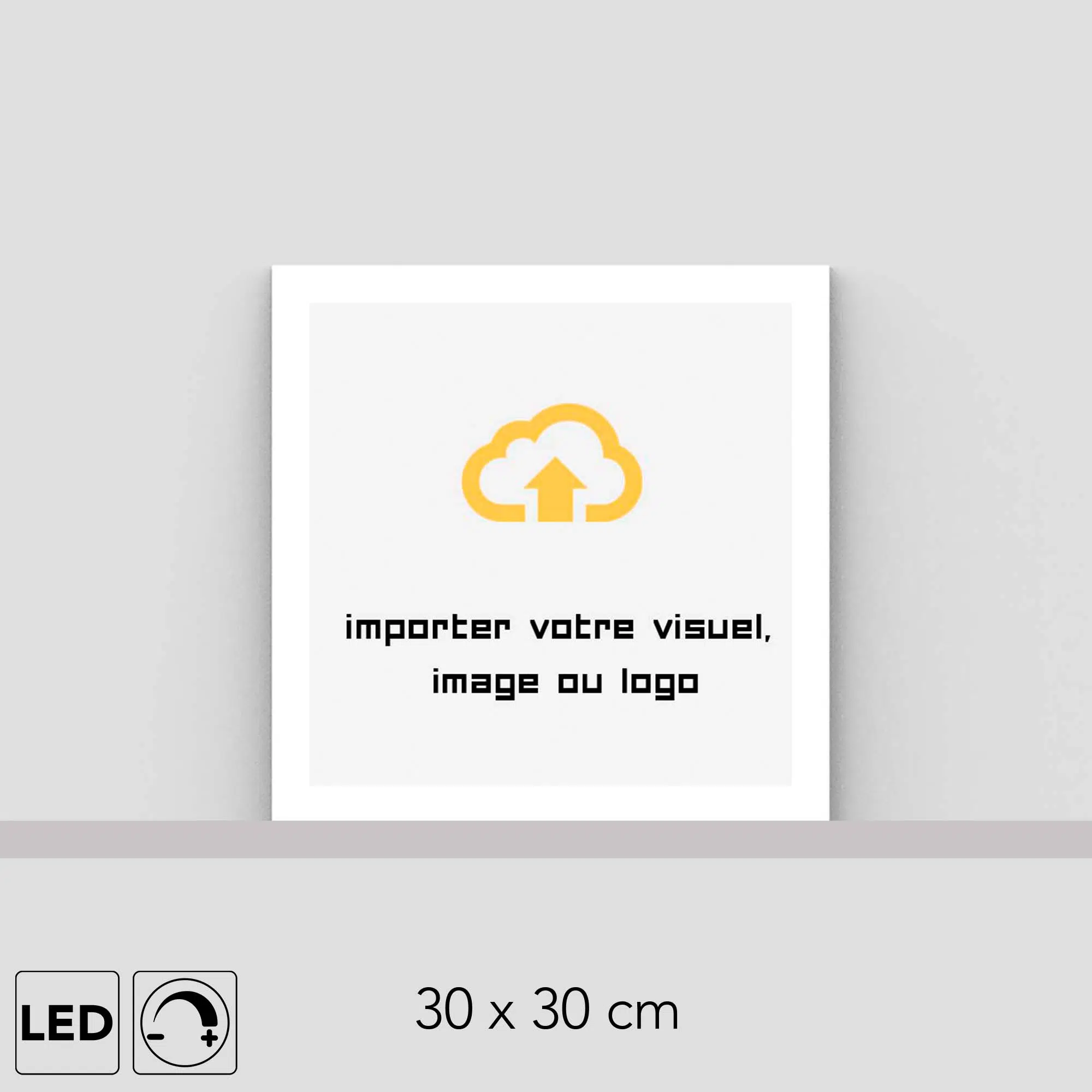 Cadre LED personnalisable 30x30 visuel