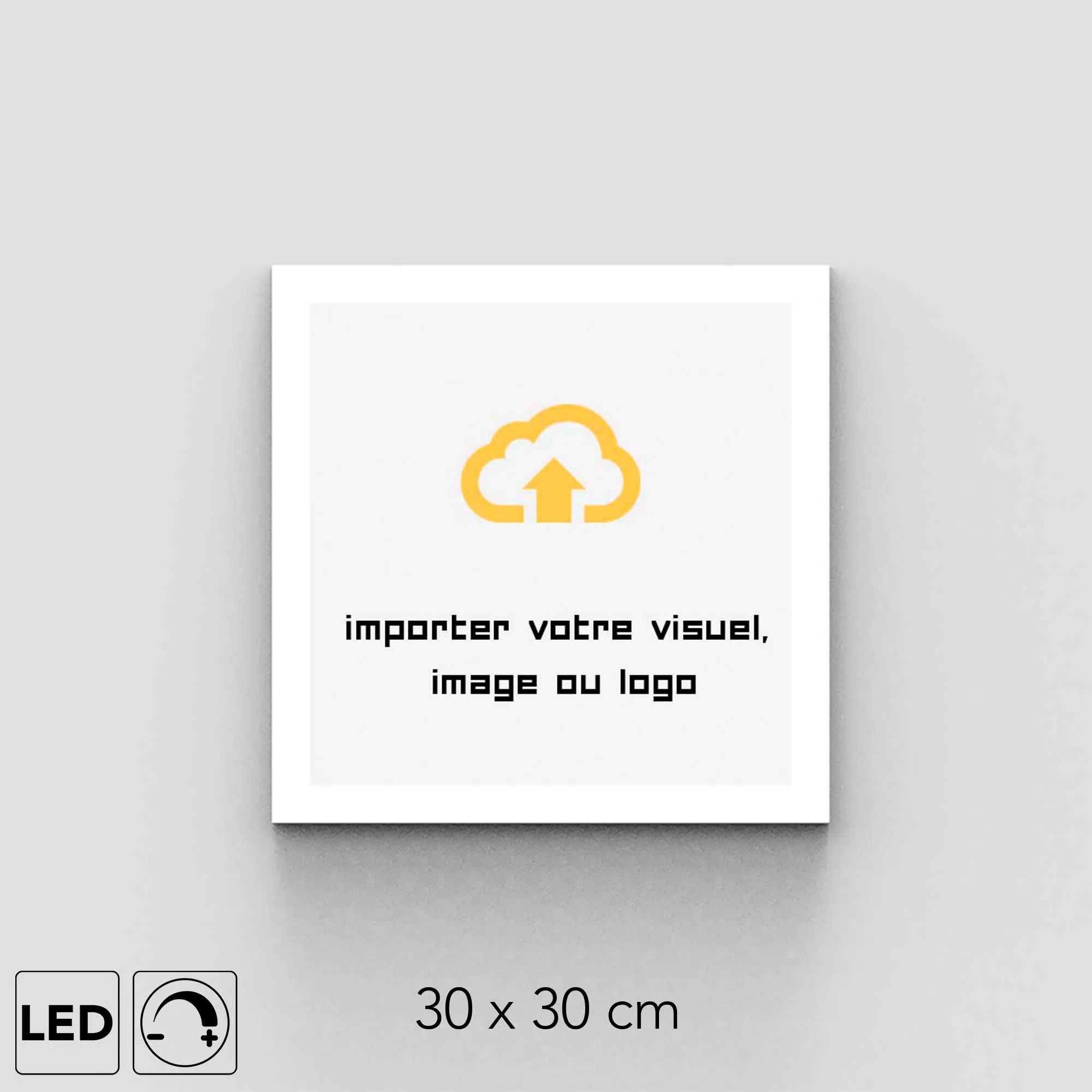 Panneau LED personnalisé 30x30 visuel