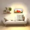 Applique murale champ tulipes allumée