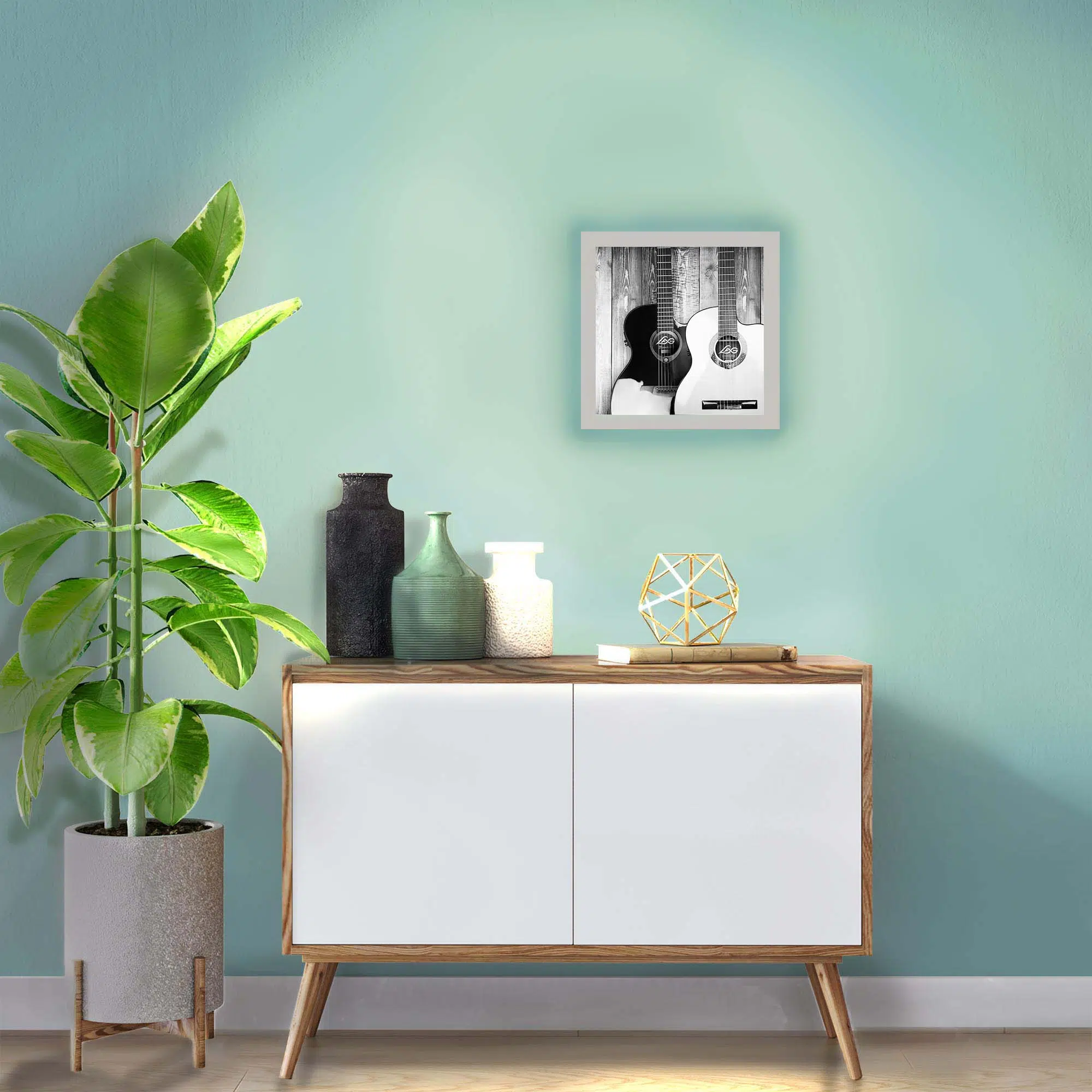 Applique murale guitares allumée Applique murale guitares allumée