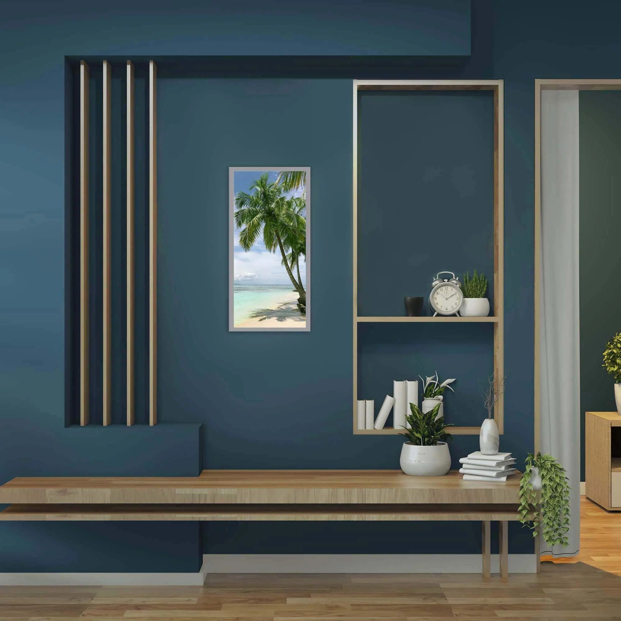 Applique murale plage palmier éteinte Applique murale plage palmier éteinte