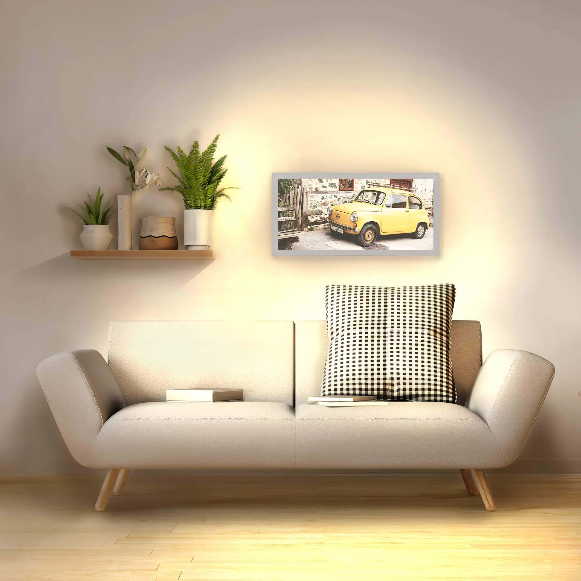 Applique murale voiture vintage allumée Applique murale voiture vintage allumée