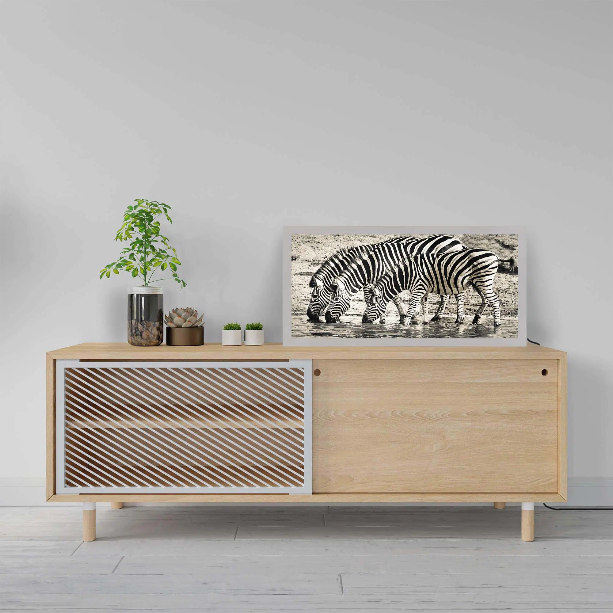 Lampe zèbres éteinte Lampe zèbres éteinte