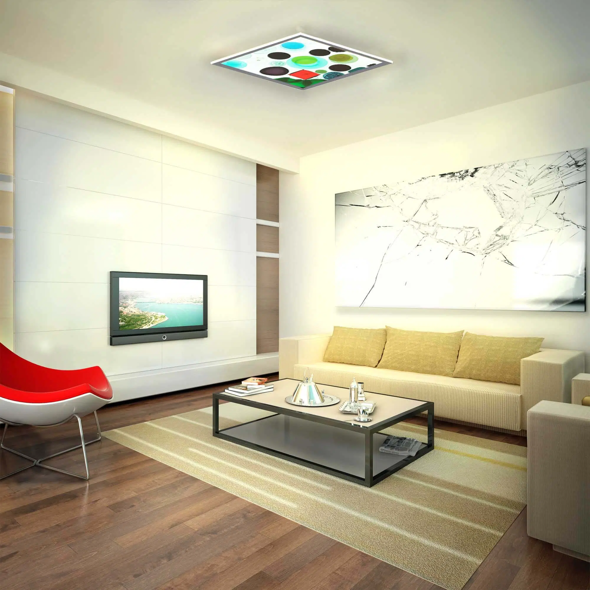 Plafonnier formes allumé Plafonnier formes allumé