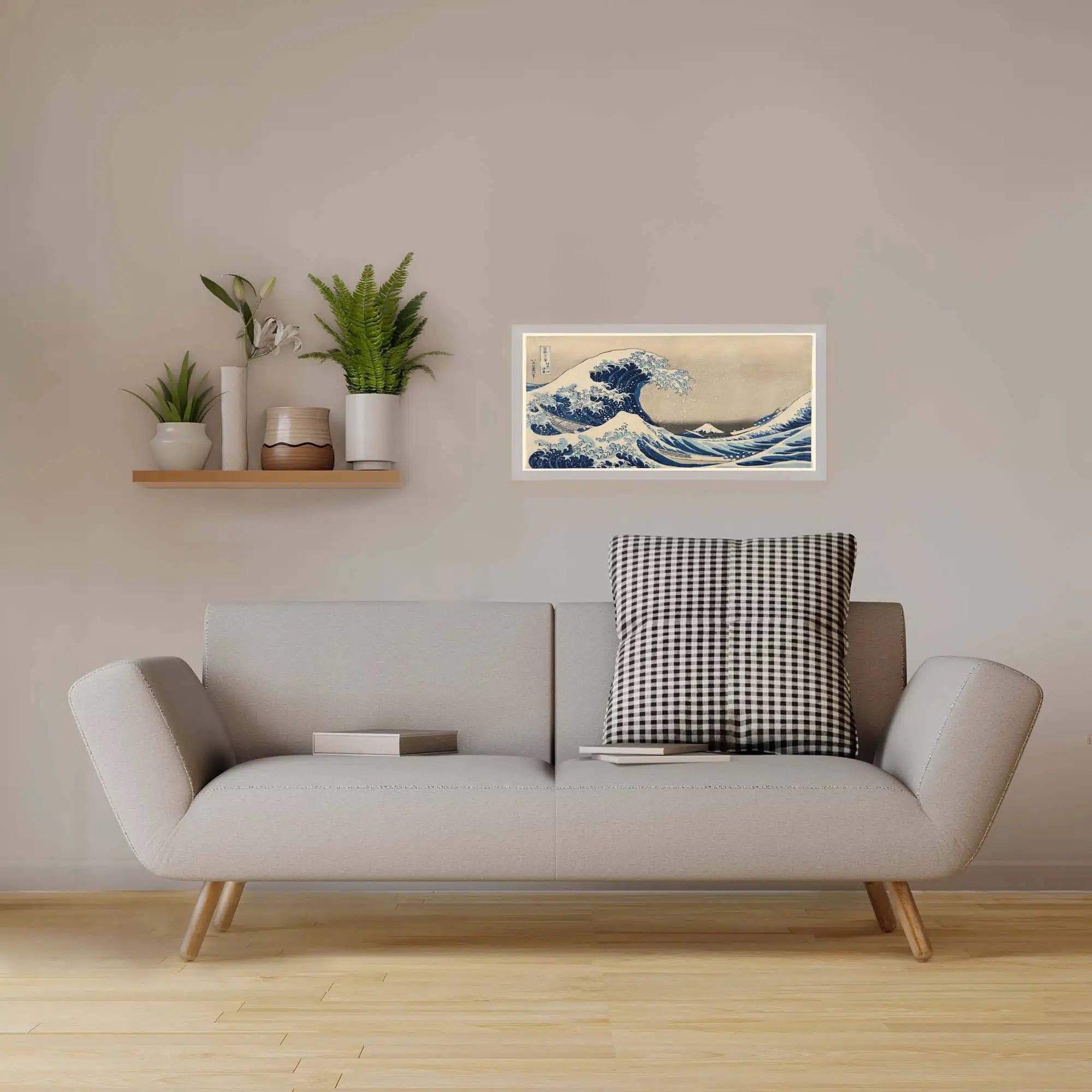 Applique murale grande vague éteinte Applique murale grande vague éteinte