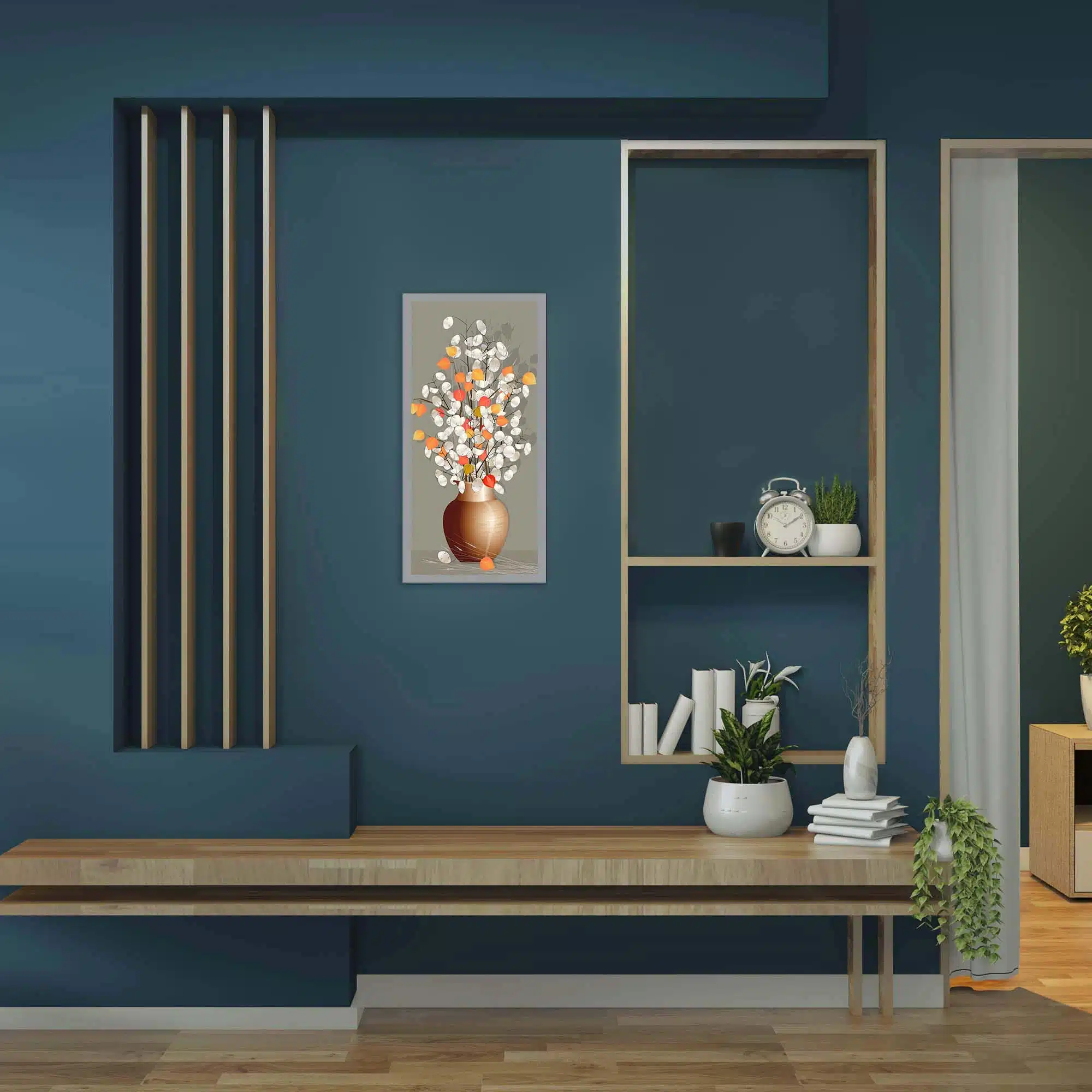 Applique murale bouquet éteinte