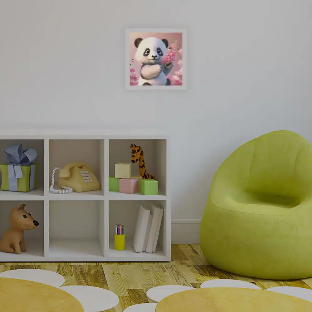 Applique murale panda animé éteinte