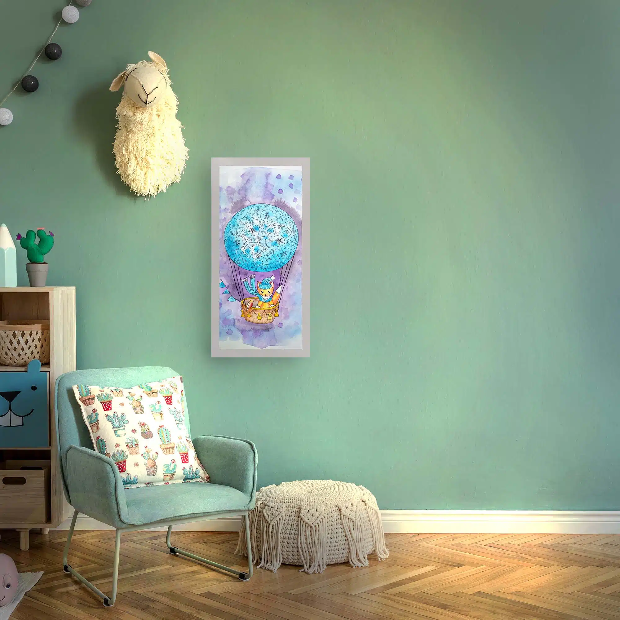 Applique murale renard volant allumée Applique murale renard volant allumée