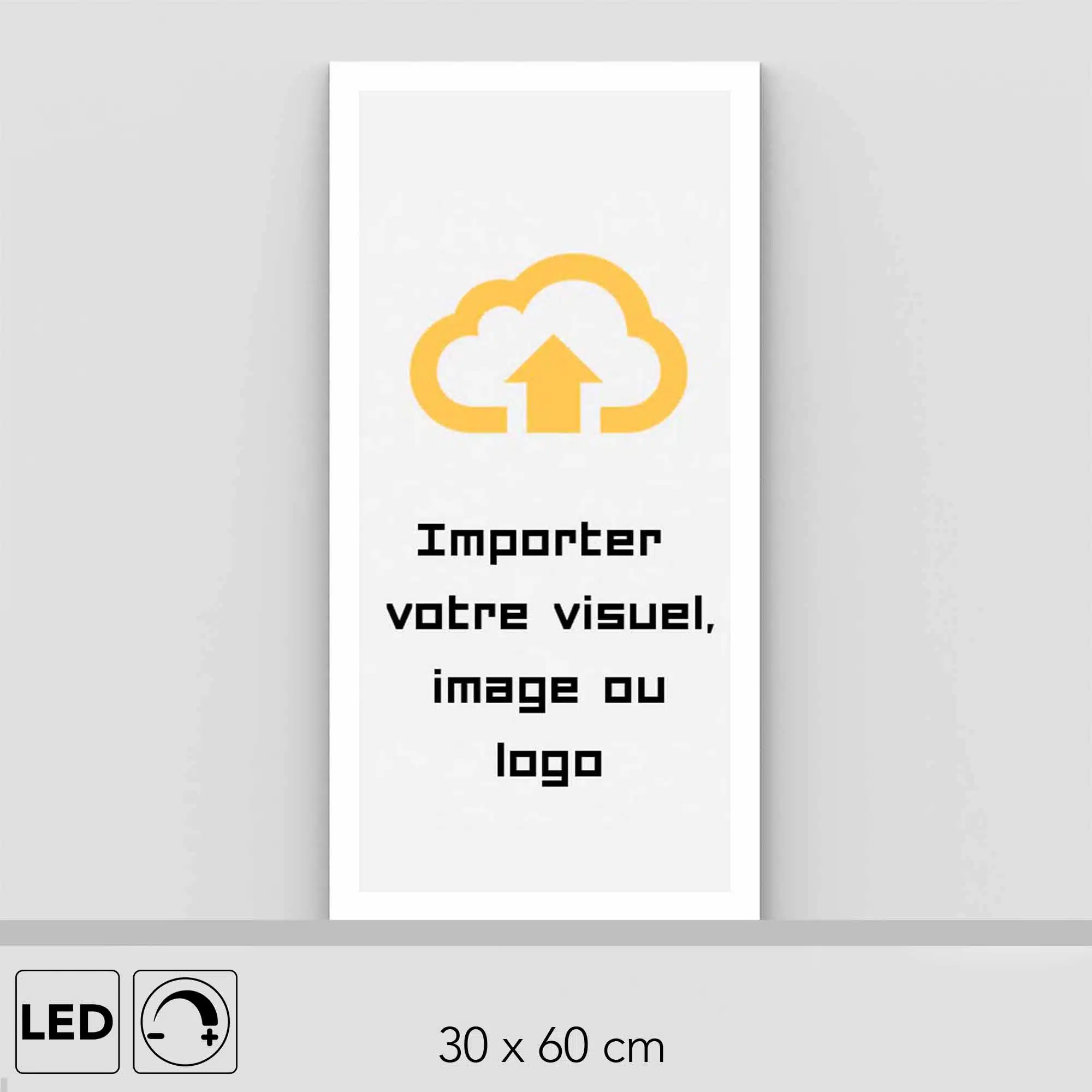 Cadre LED personnalisé visuel