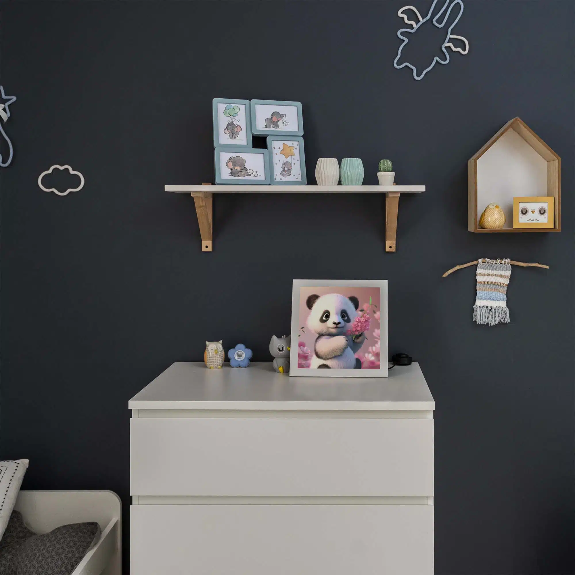 Lampe panda animé éteinte Lampe panda animé éteinte