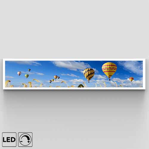 Panneau LED mural montgolfières