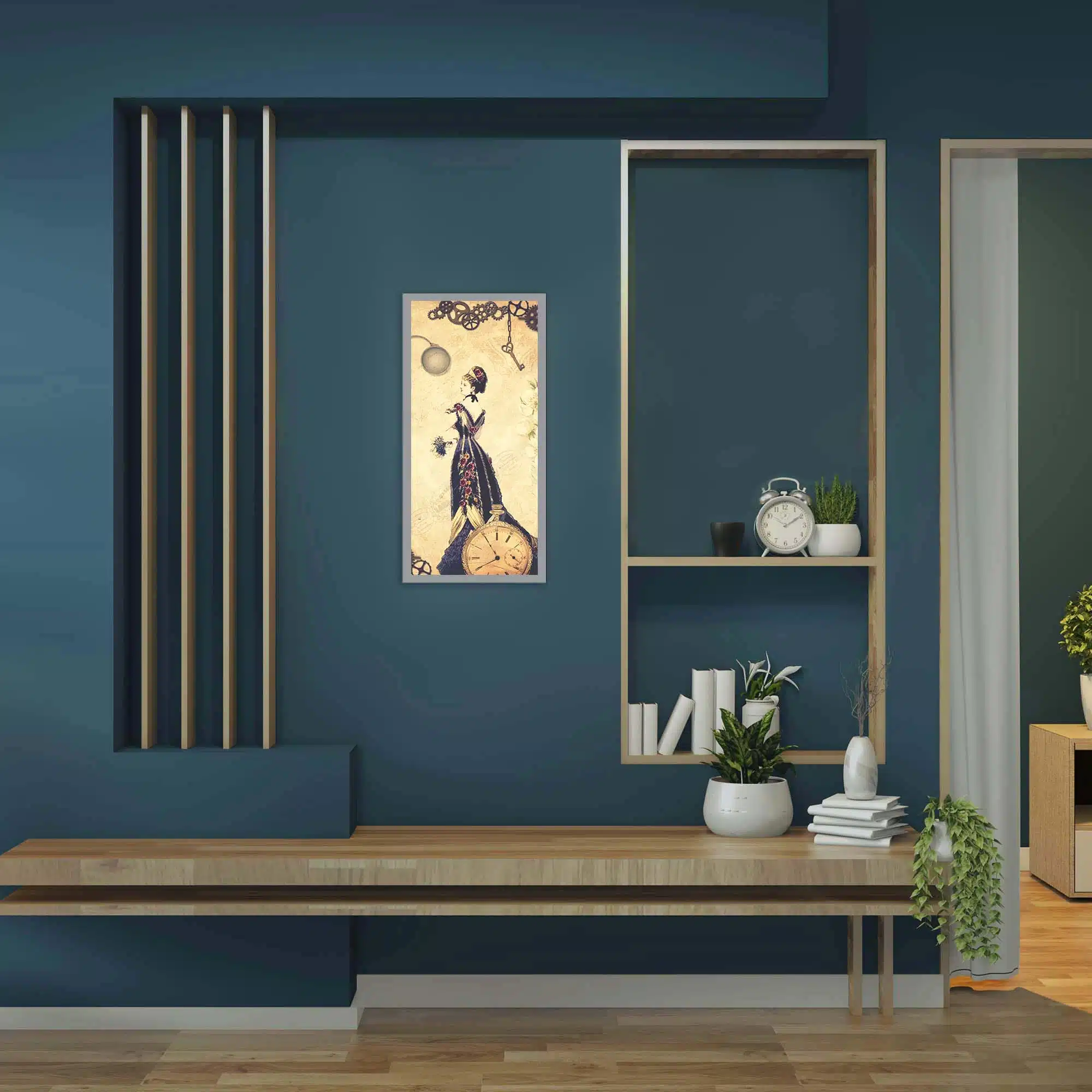 Applique murale dame du temps éteinte Applique murale dame du temps éteinte