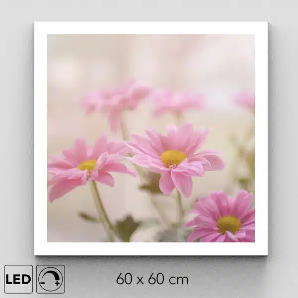 Applique murale marguerites roses
